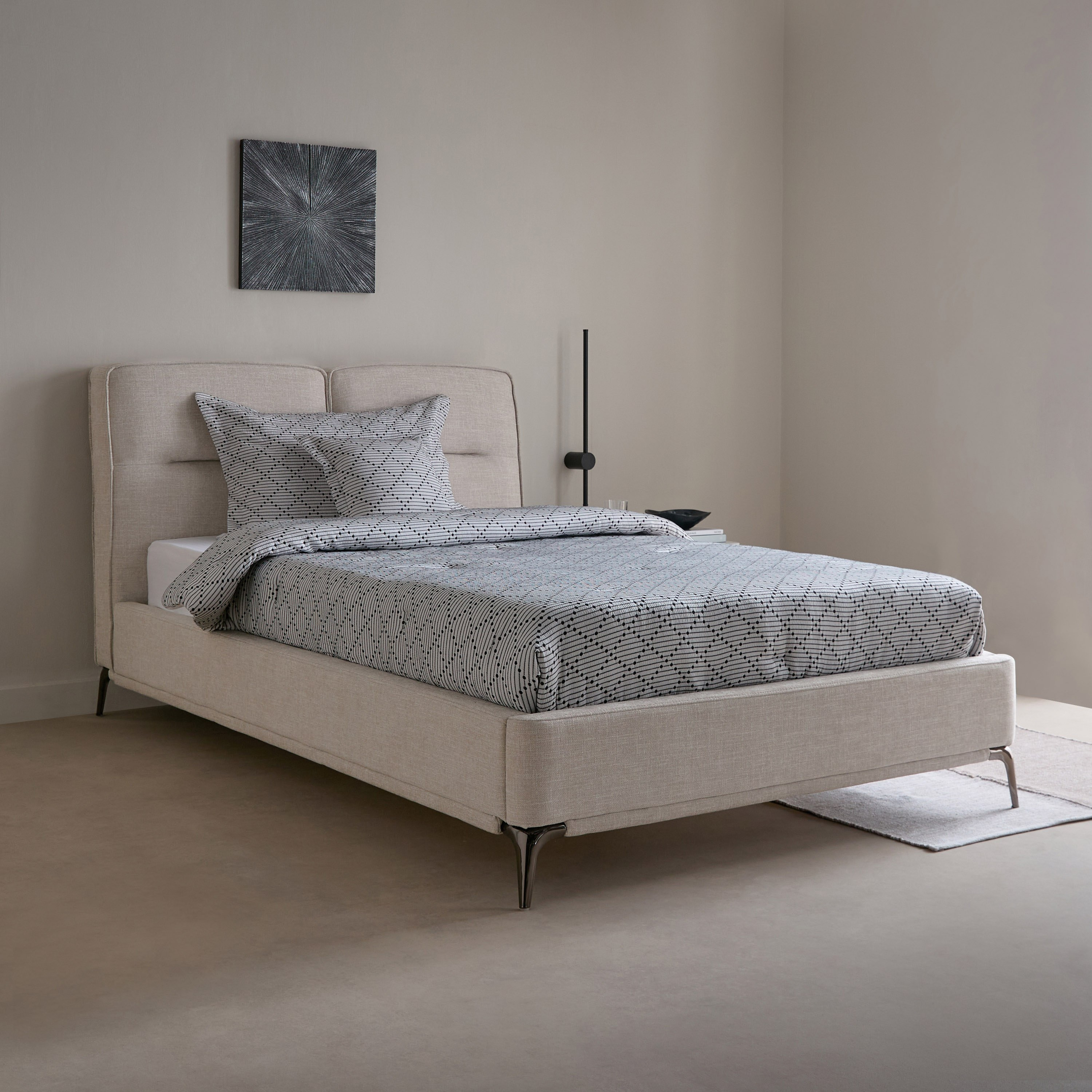Marwell Carina Upholstered Twin Bed - 120x200 cm-hbxbedroom-bedsandbedsets-upholsteredbeds-twin-image-1