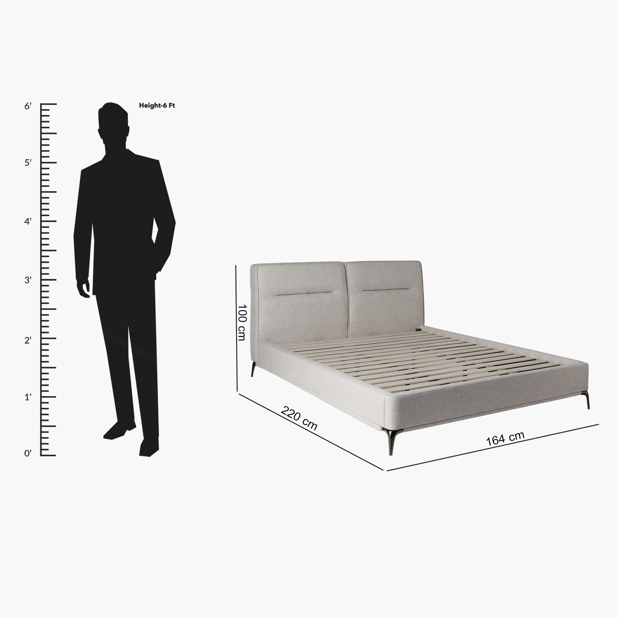 Marwell Carina Upholstered Queen Bed - 160x200 cm-hbxbedroom-bedsandbedsets-beds-queen-image-11