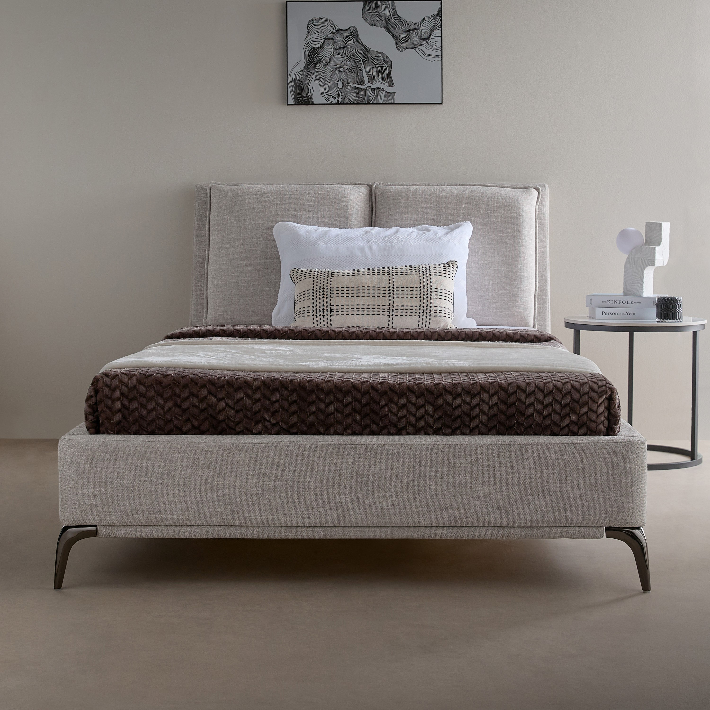 سرير توين منجد من مارويل ليرا سمارت - 120x200 سم-hbxbedroom-bedsandbedsets-upholsteredbeds-twin-image-2
