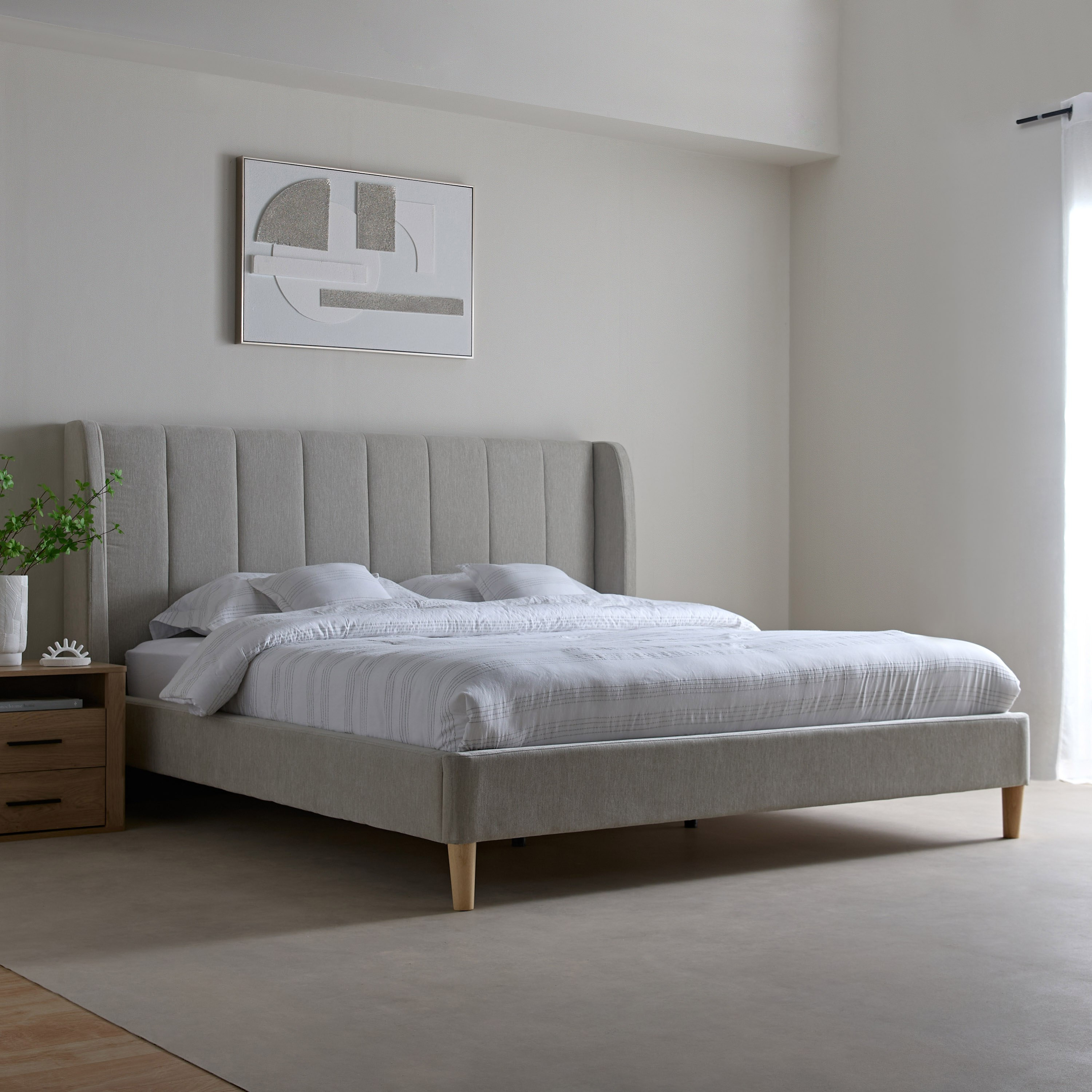 سرير كوين منجد من نورديكا دوجلاس - 160x200 سم-hbxbedroom-bedsandbedsets-beds-queen-image-1