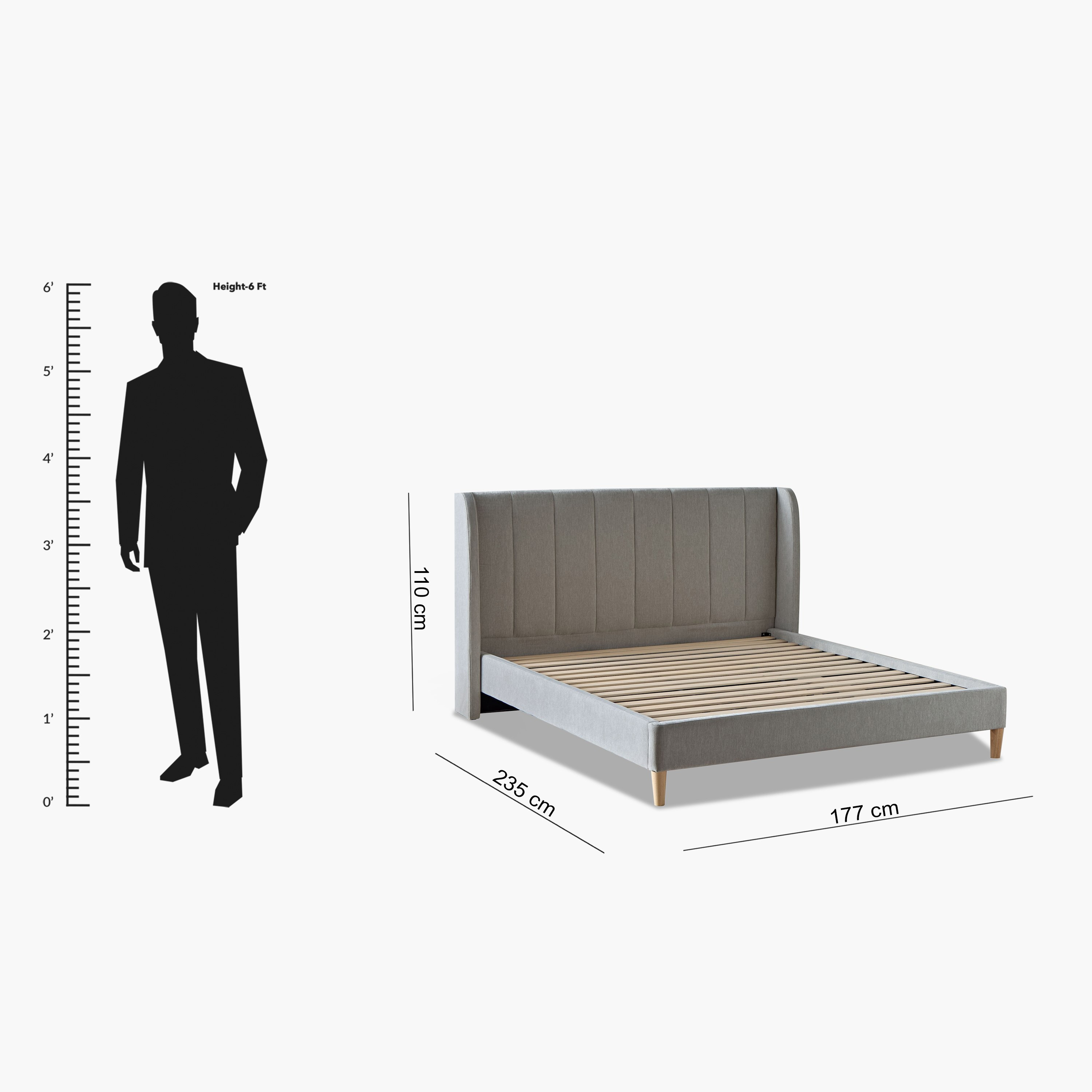 سرير كوين منجد من نورديكا دوجلاس - 160x200 سم-hbxbedroom-bedsandbedsets-beds-queen-image-8