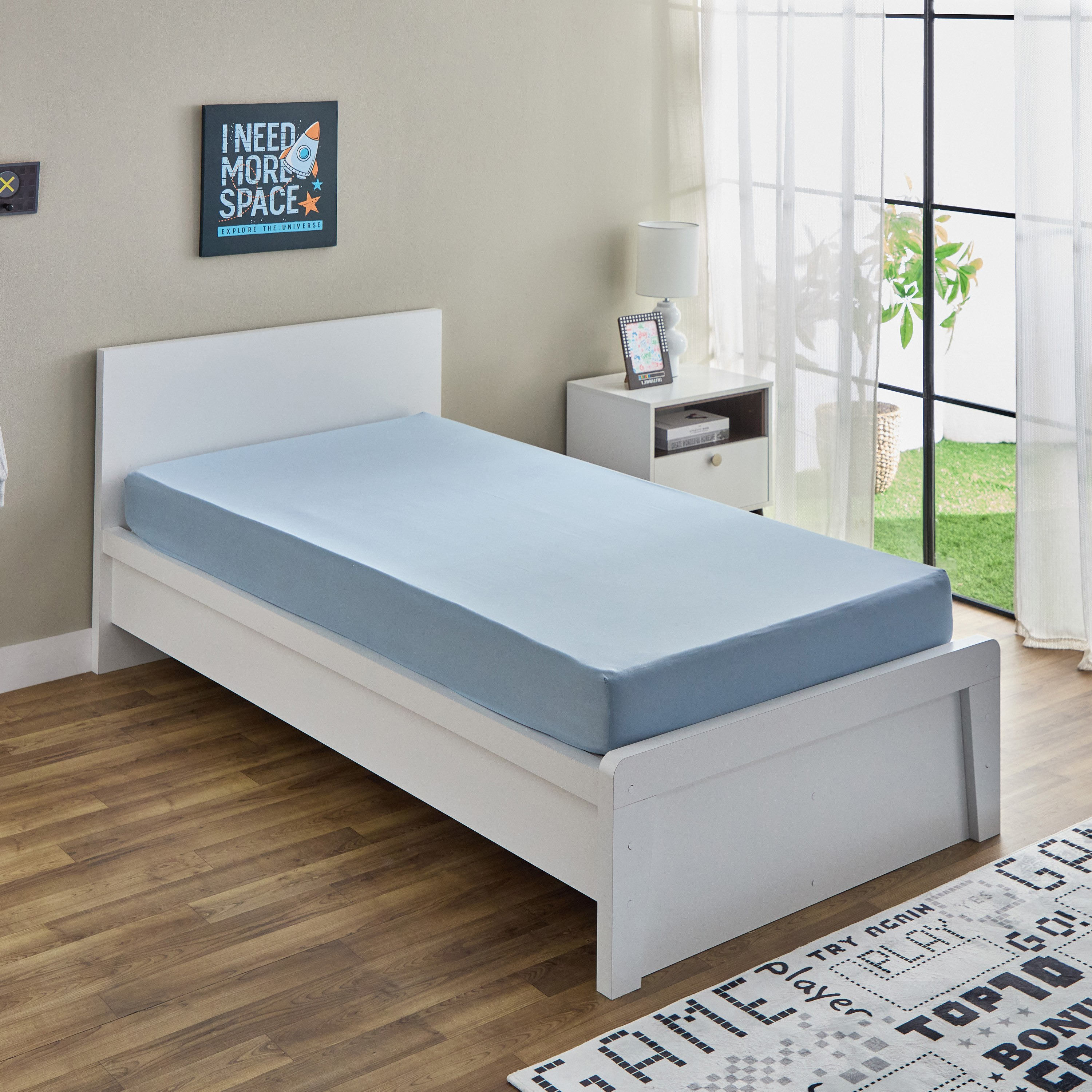 شرشف مطاطي فردي من الألياف الدقيقة من فيرا - 90x190+20 سم-hbxhomeware-hbxkidsandyouth-image-1