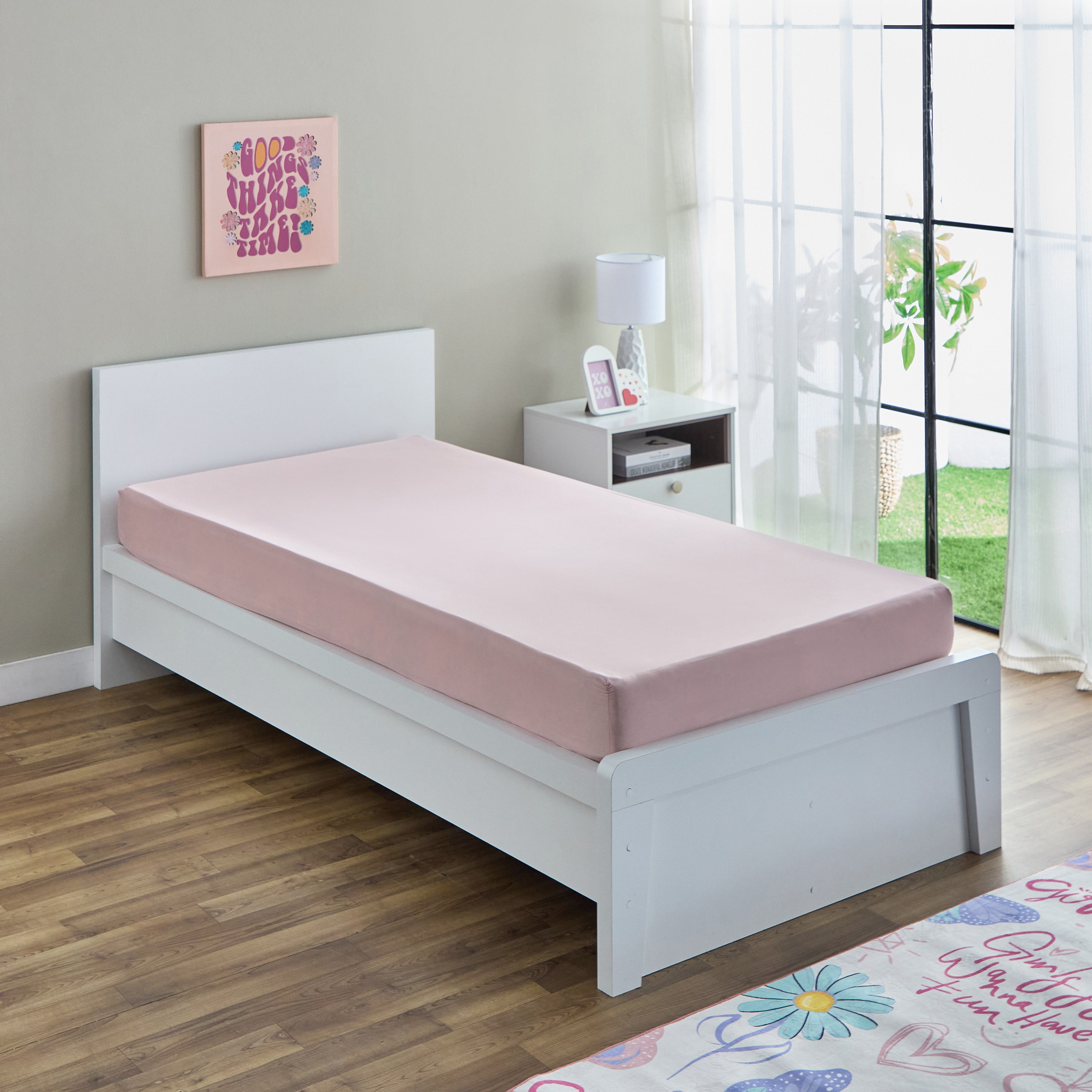 شرشف مطاطي فردي من الألياف الدقيقة من فليبزي - 90x190+20 سم-hbxhomeware-hbxkidsandyouth-image-1