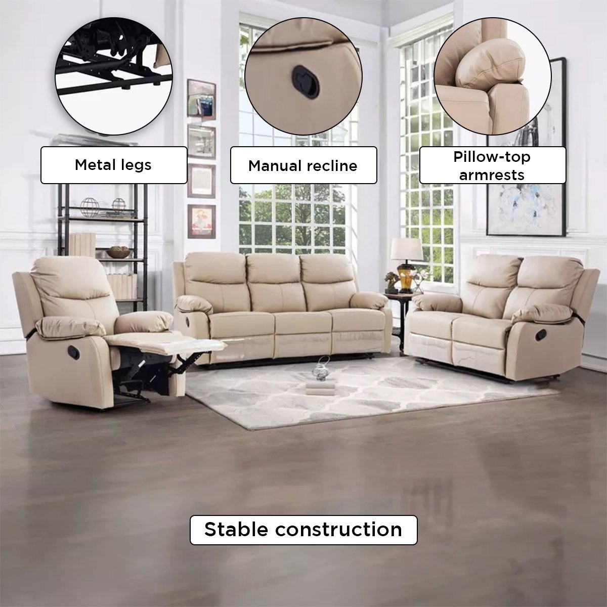 كرسي استرخاء نصف جلدي بمساند ذراعين من بروني-hbxfurniture-sofasandarmchairs-reclinersofas-image-5