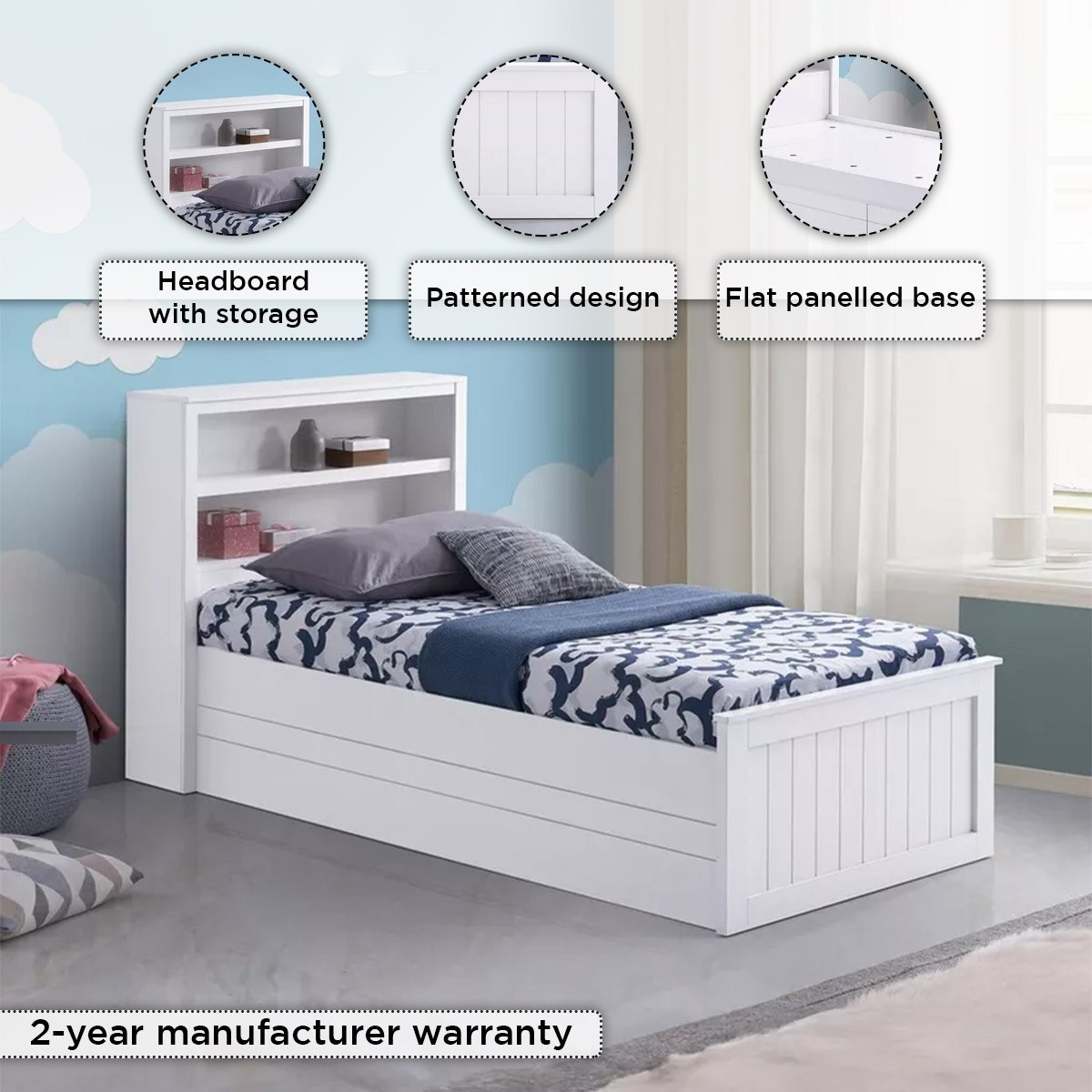 سرير فردي بـ3 أدراج من هامبتون - 90x190 سم-hbxfurniture-bedsandbedsets-beds-single-image-4