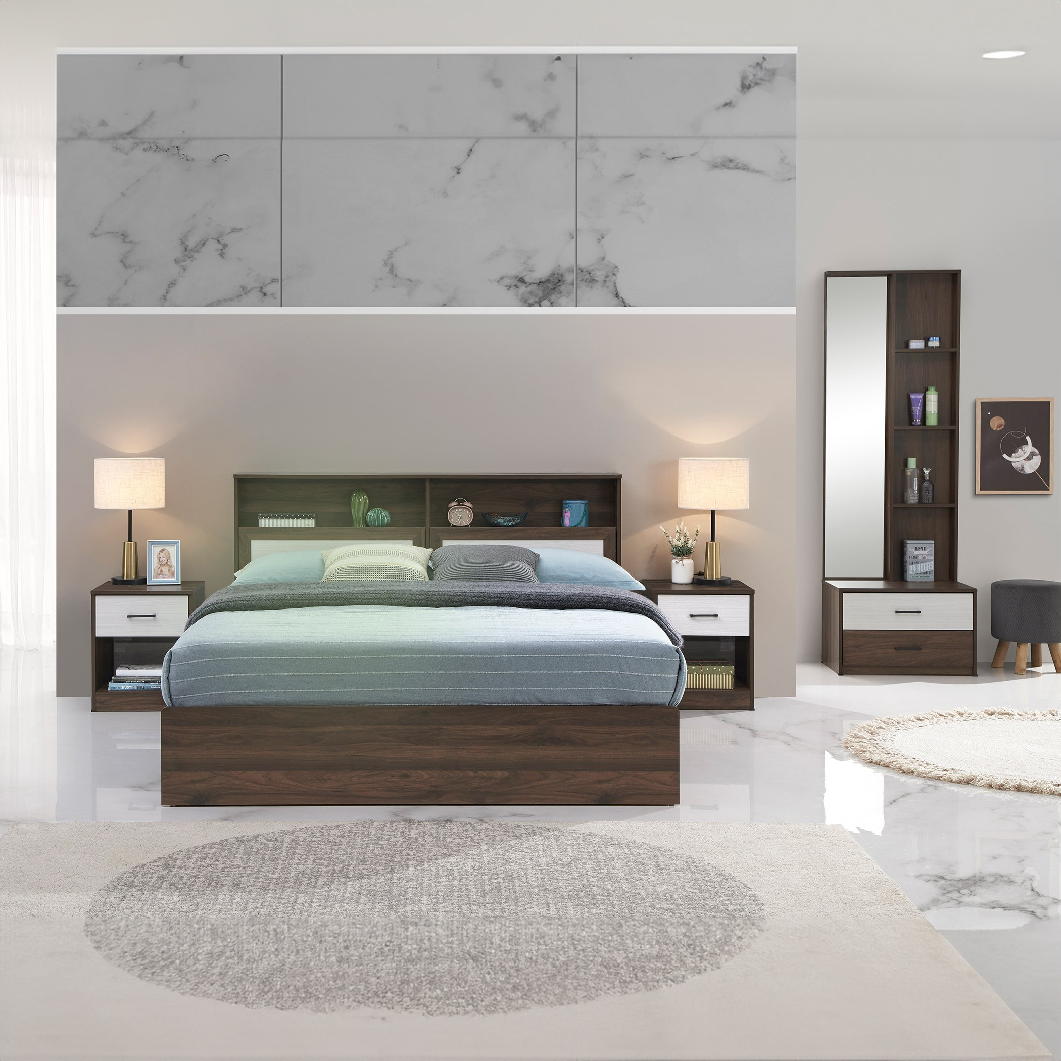 طقم غرفة نوم كوين 4 قطع من هانابي- 150x200 سم-hbxfurniture-bedsandbedsets-bedroomsets-queen-image-11