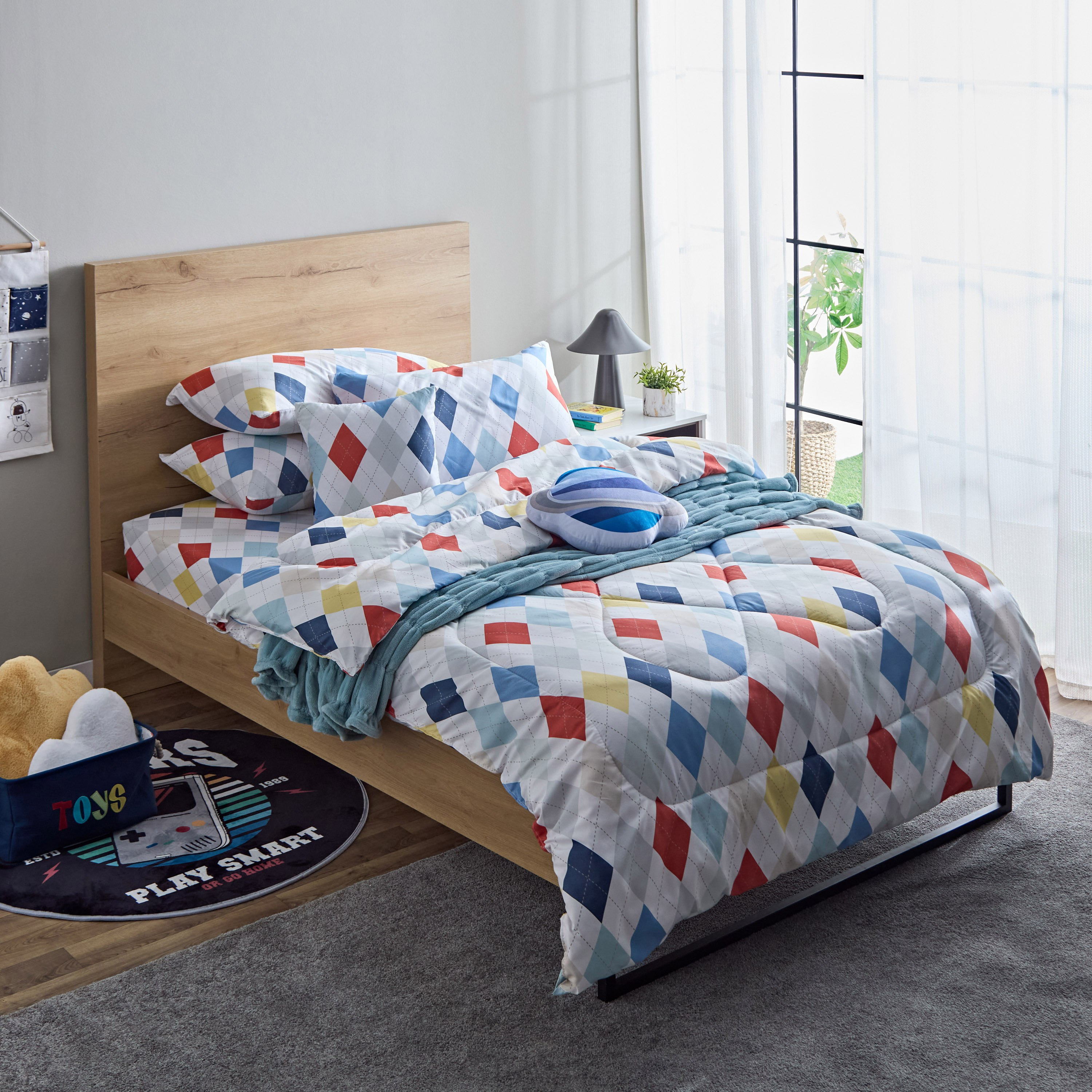 طقم شرشف مسطح فردي قطعتين من ألياف دقيقة من نورا - 160x240 سم-hbxhomeware-hbxkidsandyouth-image-7