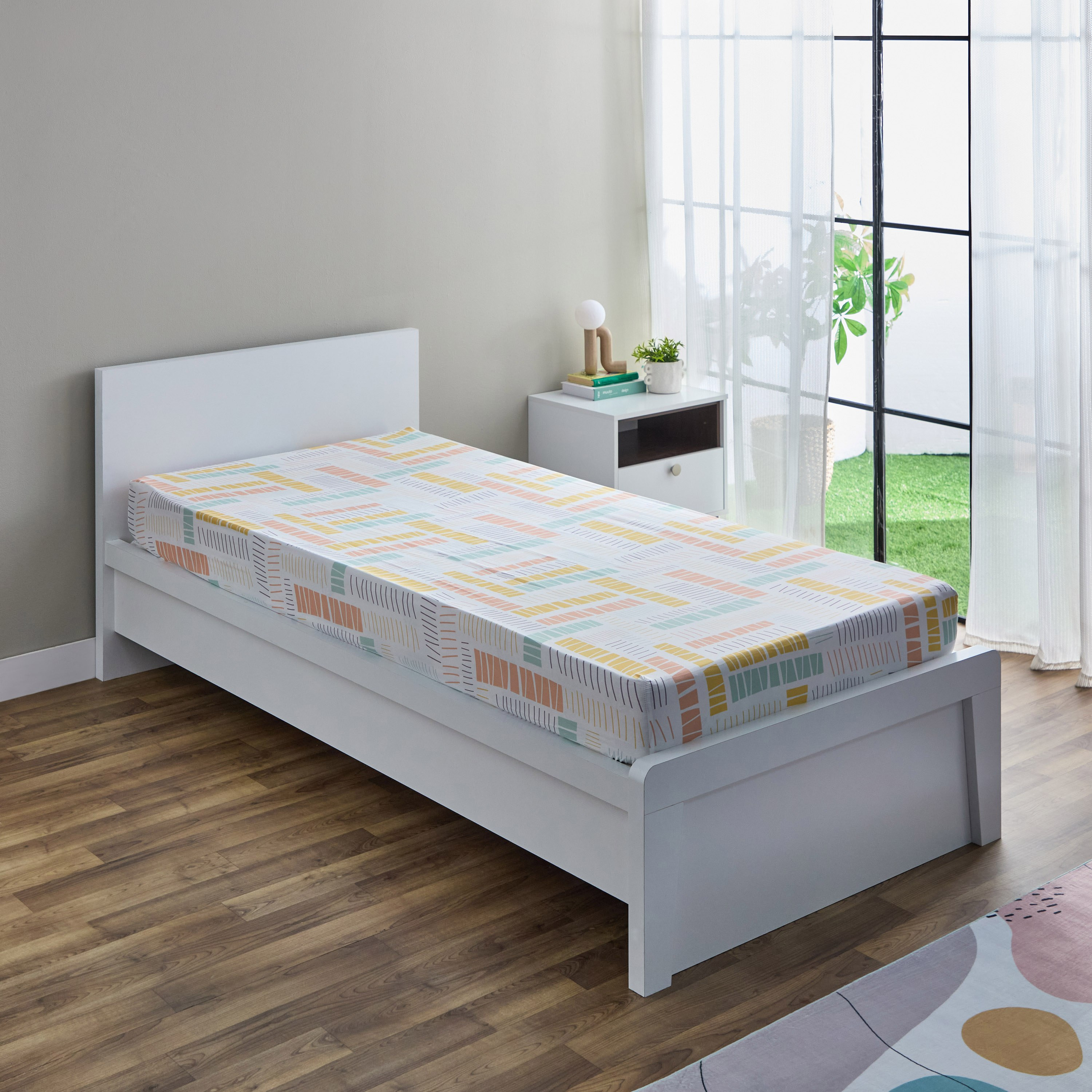 Nora Savana Microfibre Single Fitted Sheet - 90x190+25 cm-hbxhomeware-hbxkidsandyouth-image-1