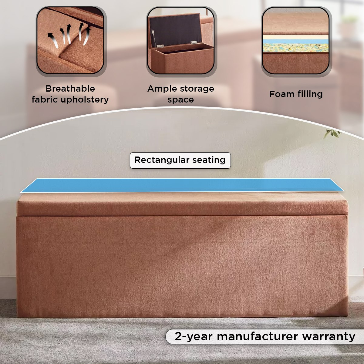 مقعد بنش قماش ومسند قدم 4 قطع مع مساحة تخزين من أوسيس-hbxlivingroom-sofasandarmchairs-ottomansandfootstools-image-6