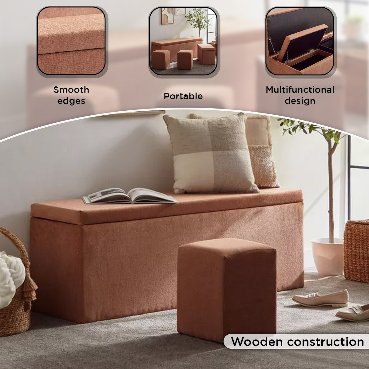 مقعد بنش قماش ومسند قدم 4 قطع مع مساحة تخزين من أوسيس-hbxlivingroom-sofasandarmchairs-ottomansandfootstools-image-7