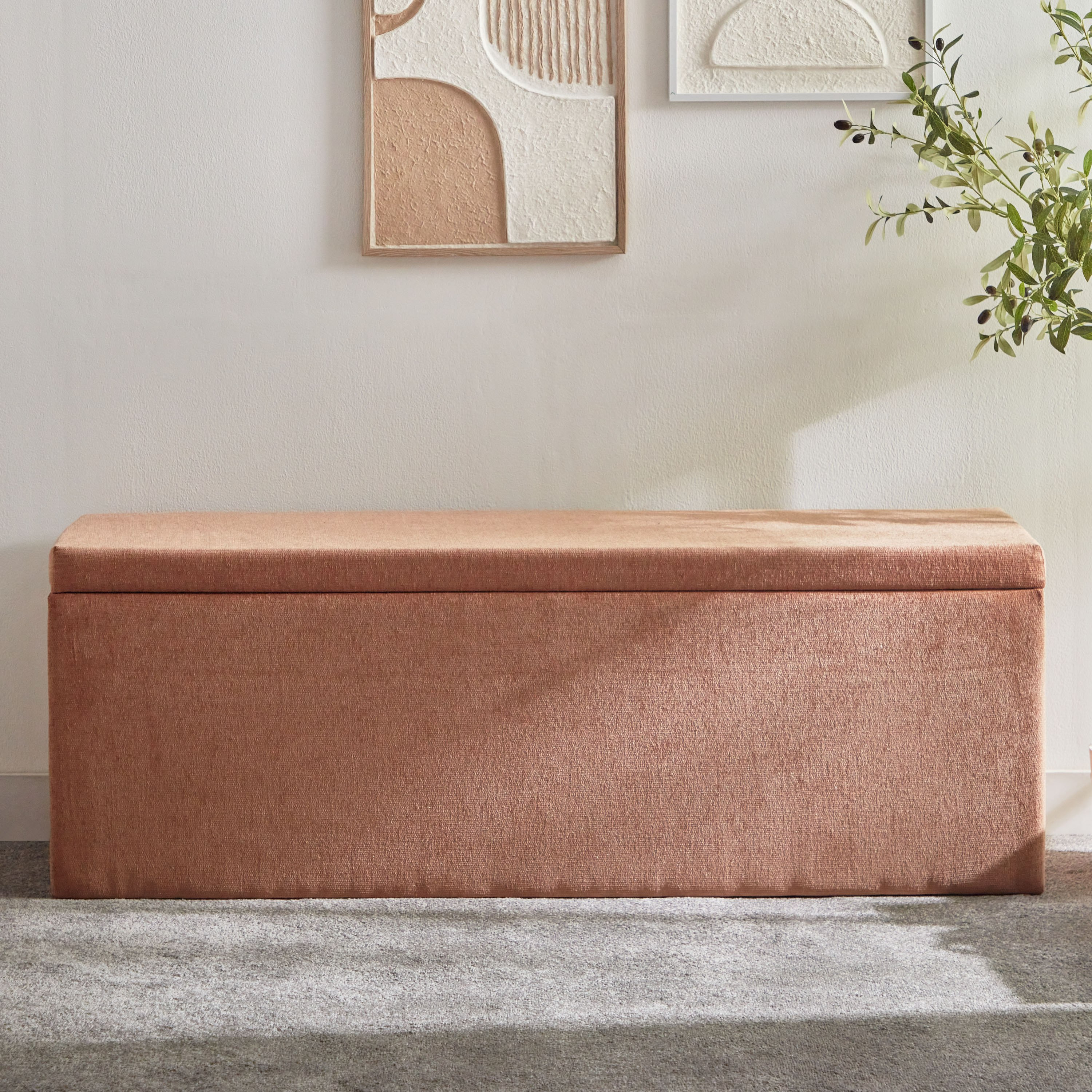 مقعد بنش قماش ومسند قدم 4 قطع مع مساحة تخزين من أوسيس-hbxlivingroom-sofasandarmchairs-ottomansandfootstools-image-2