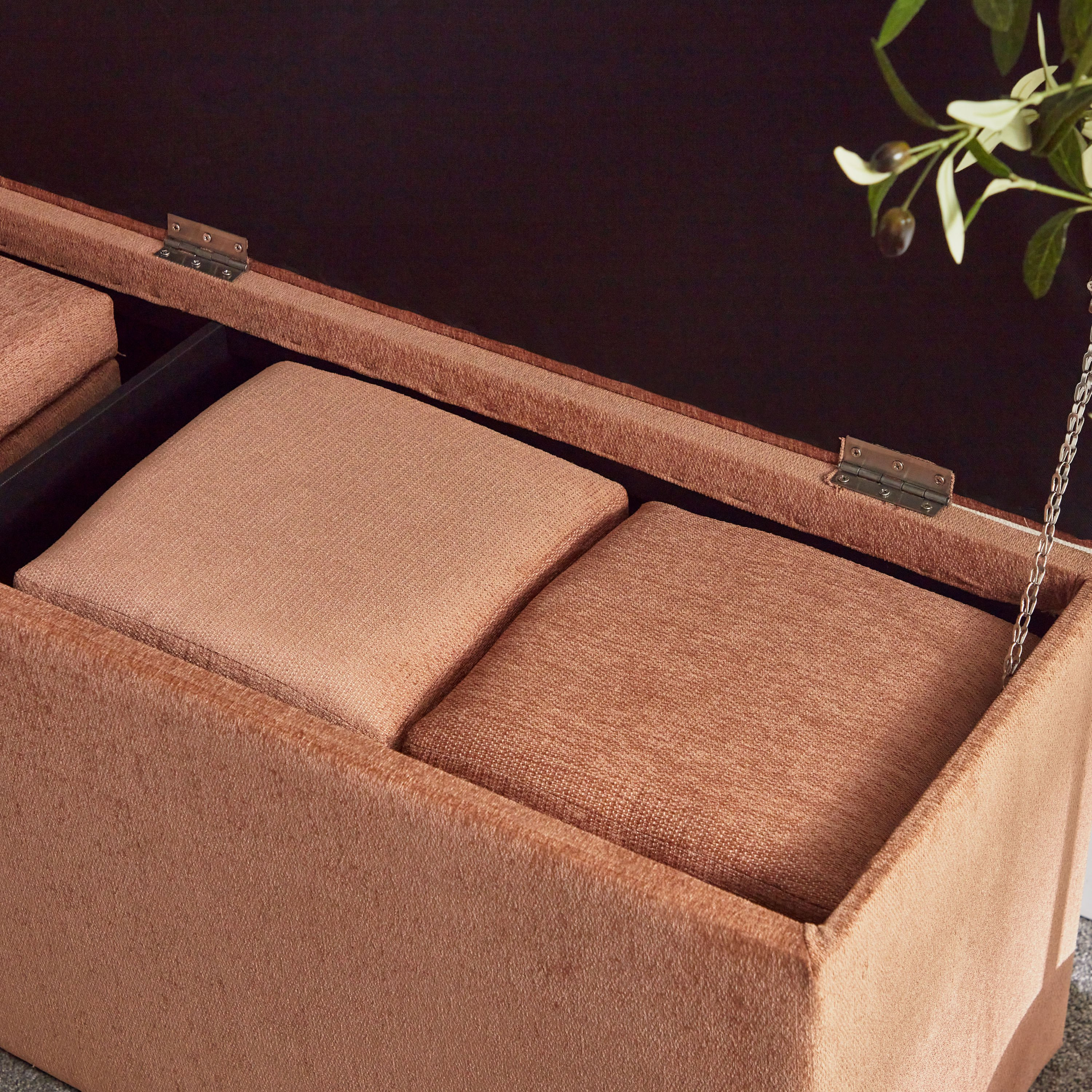 مقعد بنش قماش ومسند قدم 4 قطع مع مساحة تخزين من أوسيس-hbxlivingroom-sofasandarmchairs-ottomansandfootstools-image-12