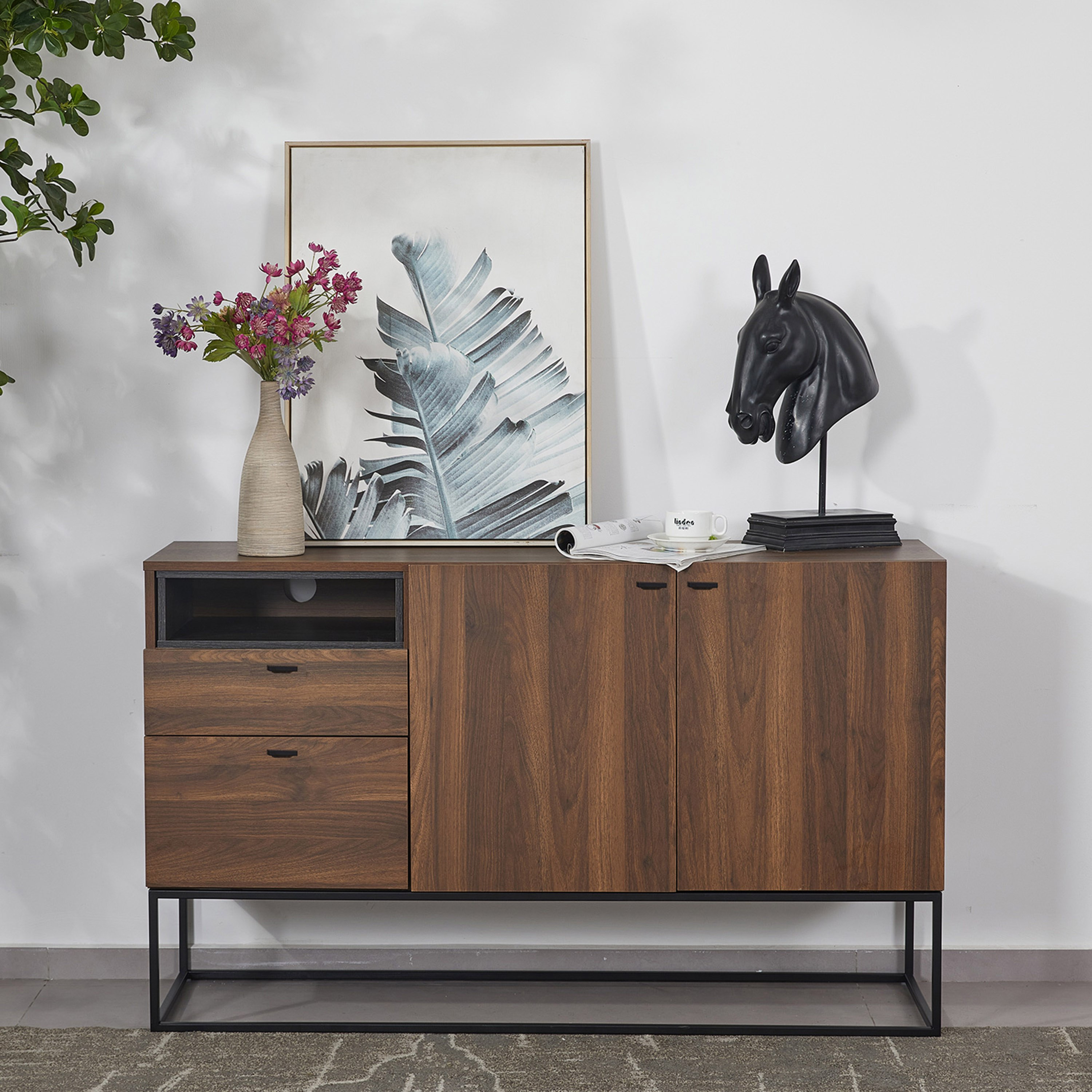 خزانة جانبية ببابين ودرجين من سكوت-hbxfurniture-diningroom-buffetsandsideboards-image-1