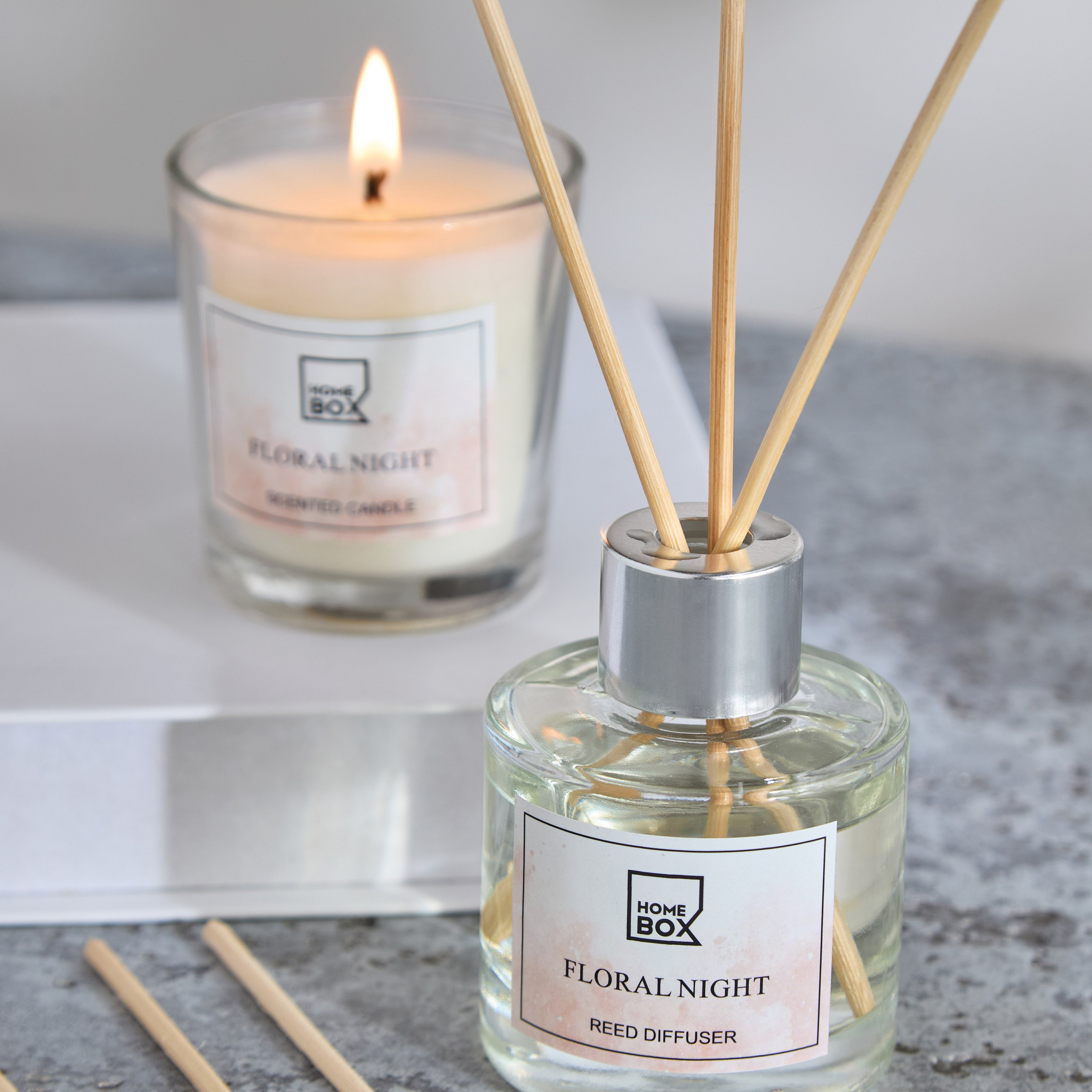 Garden Floral Night Reed Diffuser and Candle Fragrance Gift Set-hbxbedroom-homefragrance-diffusers-image-2