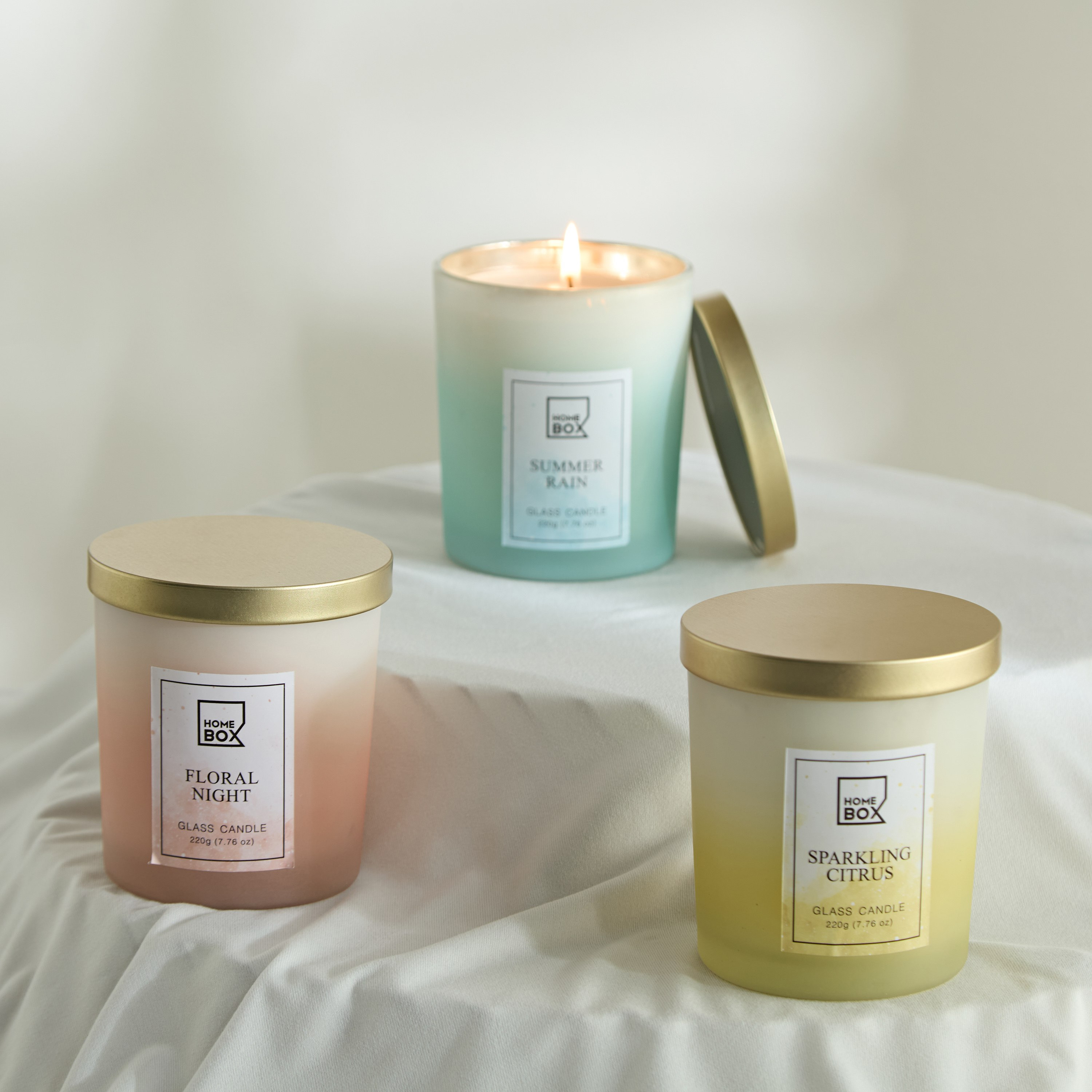 Garden Sparkling Citrus Jar Candle with Lid - 220 gm-hbxlivingroom-decorandaccessories-candles-image-4