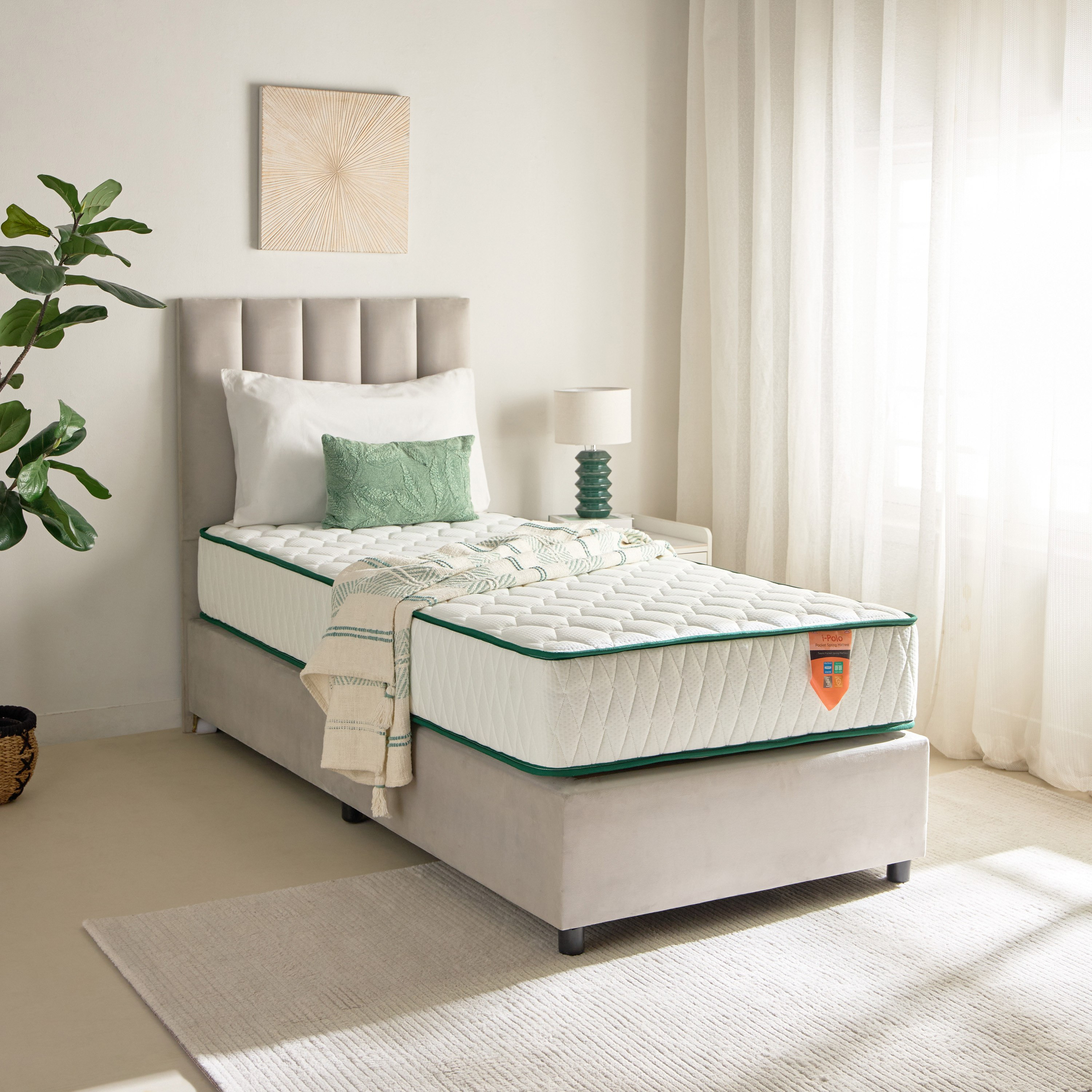 SleepEase iPolo Kids Foam Pocket Spring Single Mattress - 90x190x25 cm-hbxfurniture-bedroom-mattresses-single-image-10