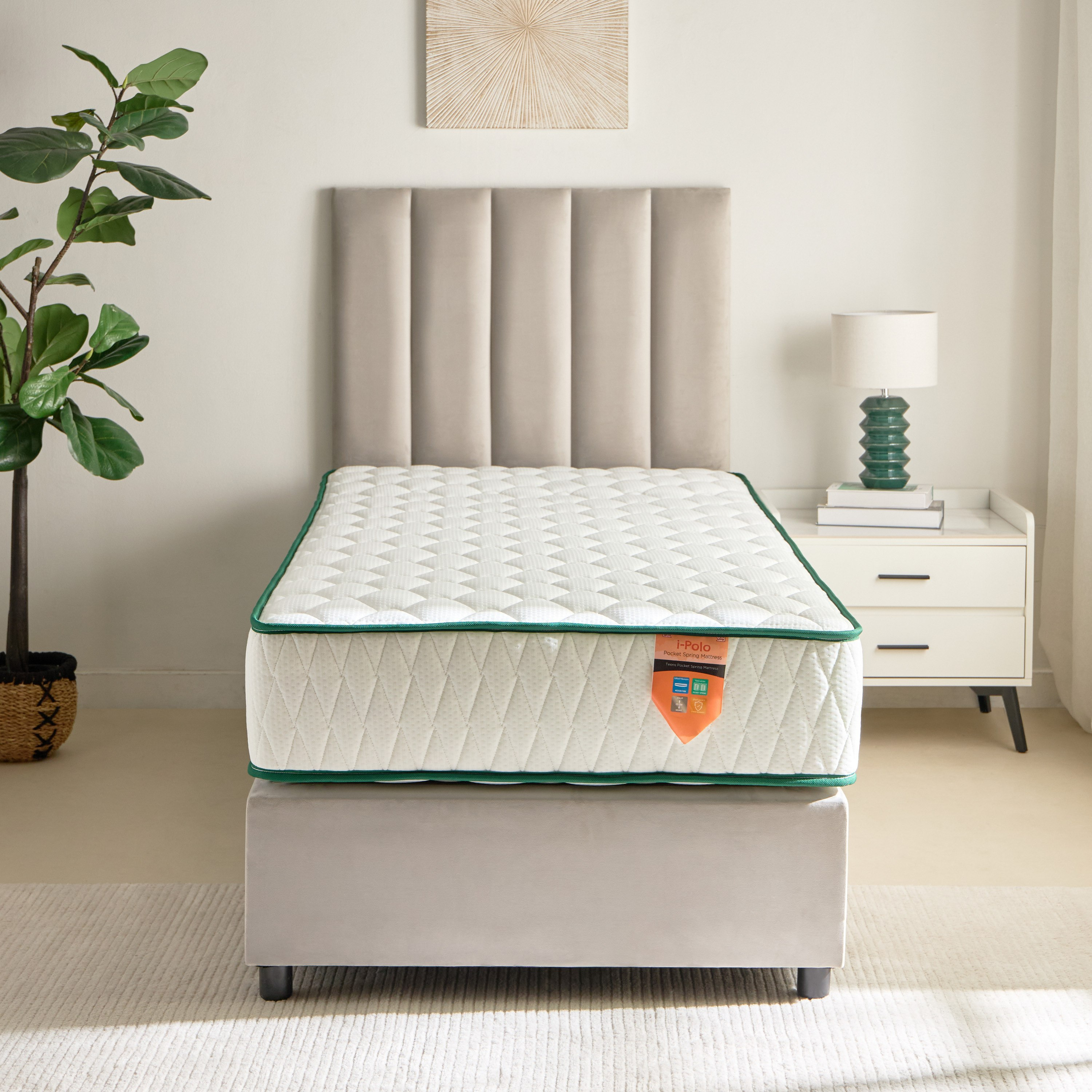SleepEase iPolo Kids Foam Pocket Spring Single Mattress - 90x190x25 cm-hbxfurniture-bedroom-mattresses-single-image-3