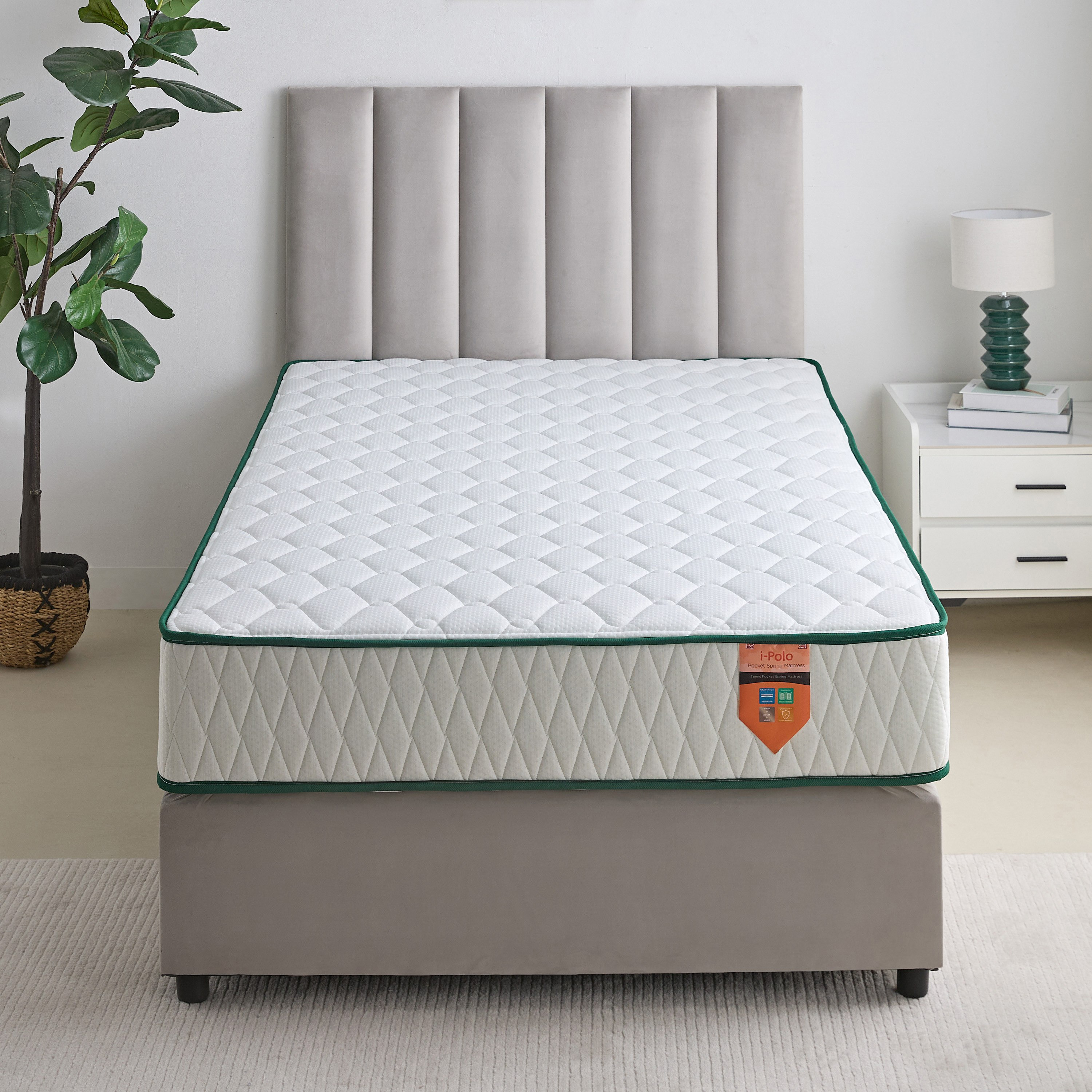 SleepEase iPolo Kids Foam Pocket Spring Twin Mattress - 120x200x25 cm-hbxfurniture-mattresses-twin-image-3