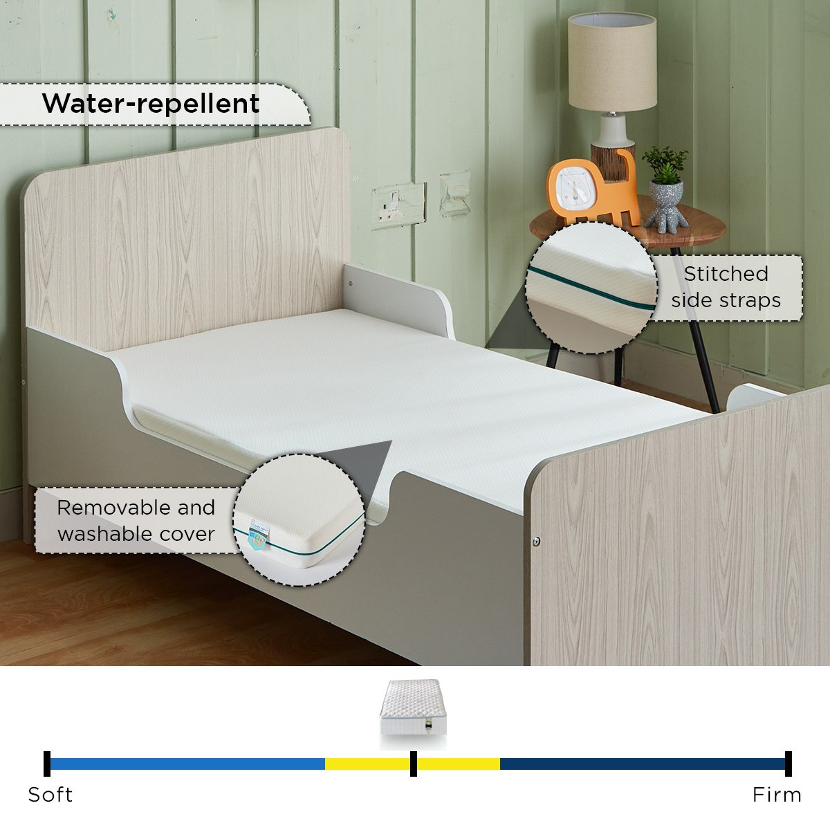 SleepEase iCody Nxt  (0-3 years) Toddler Foam Mattress with Washable Cover - 70x130x10 cm-hbxfurniture-mattresses-toddler-image-8