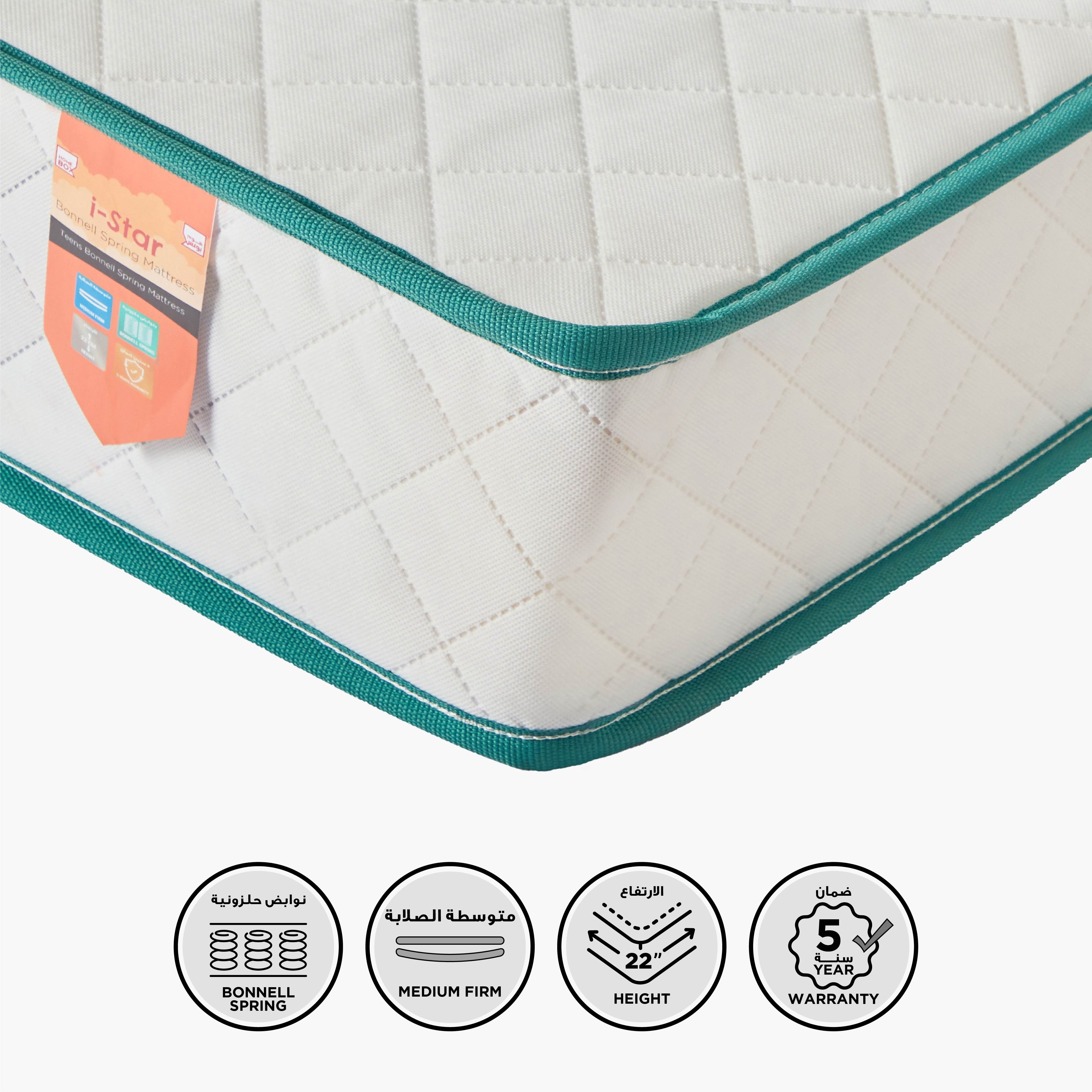 SleepEase iStar Kids Foam Bonnell Spring Single Mattress - 90x200x22 cm-hbxfurniture-bedroom-mattresses-single-image-1