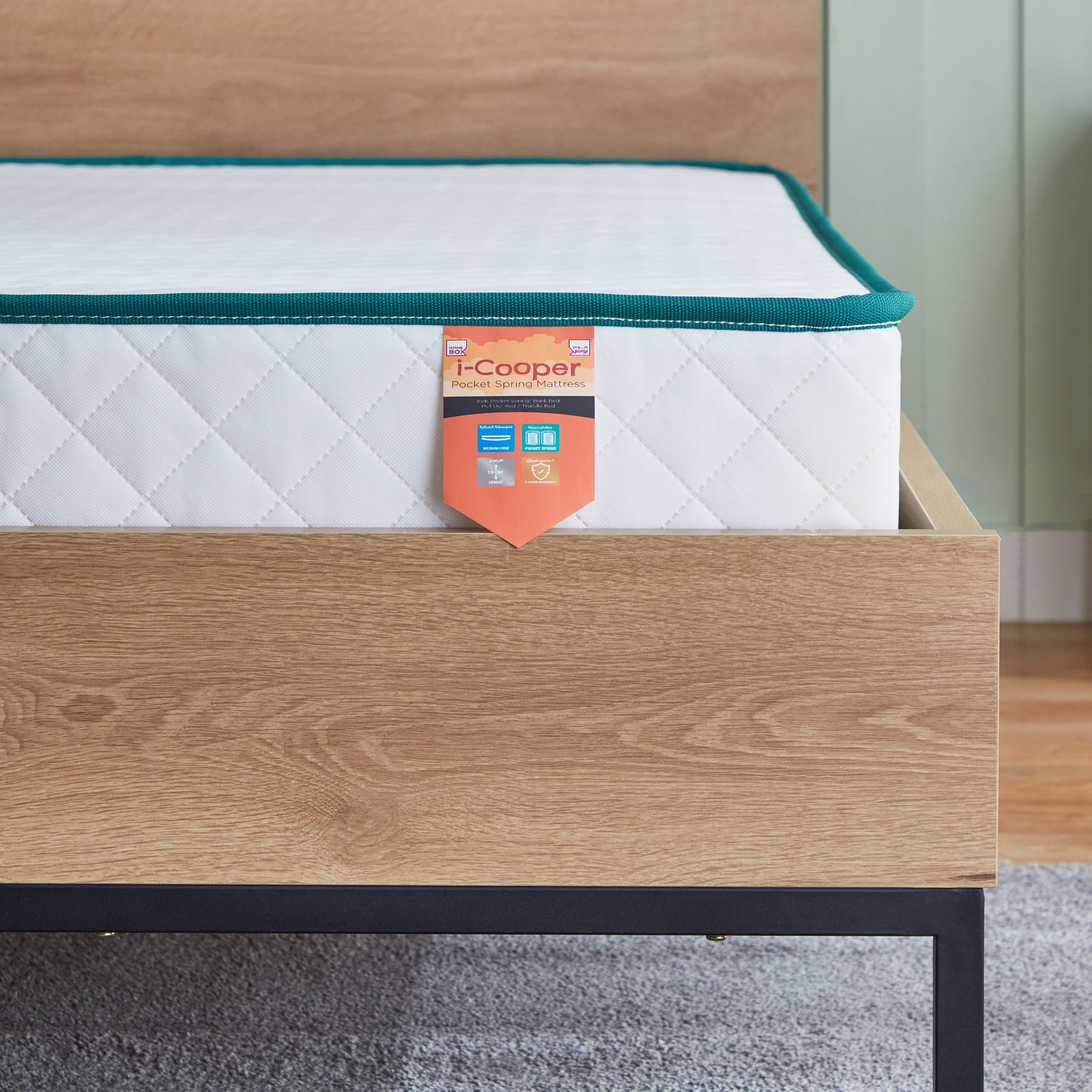 SleepEase iCooper Kids Foam Pocket Spring Queen Mattress - 140x200x16 cm-hbxbedroom-mattresses-queen-image-7