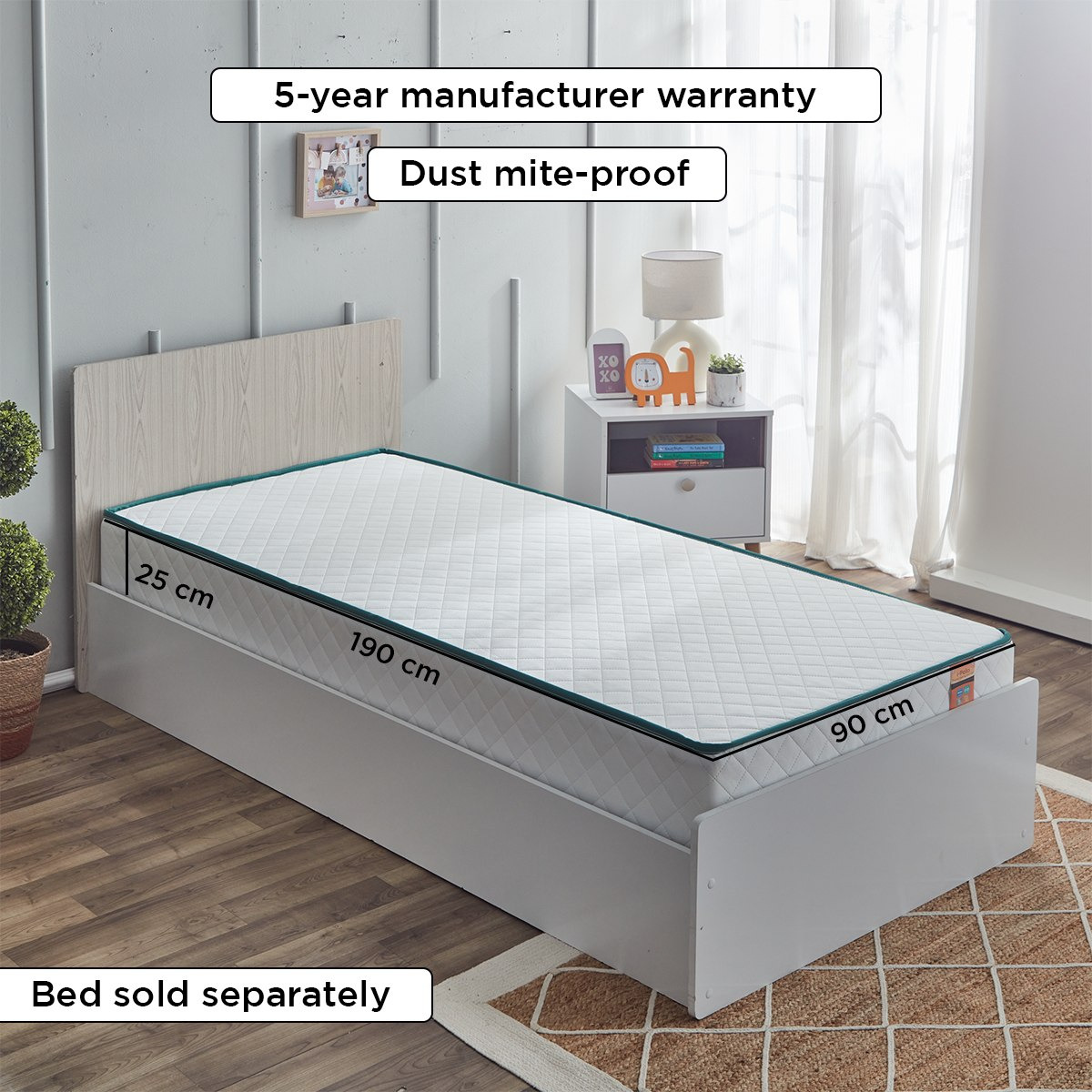 iPolo Pocket Spring Single Mattress - 90x190x25 cm-hbxfurniture-bedroom-mattresses-single-image-5
