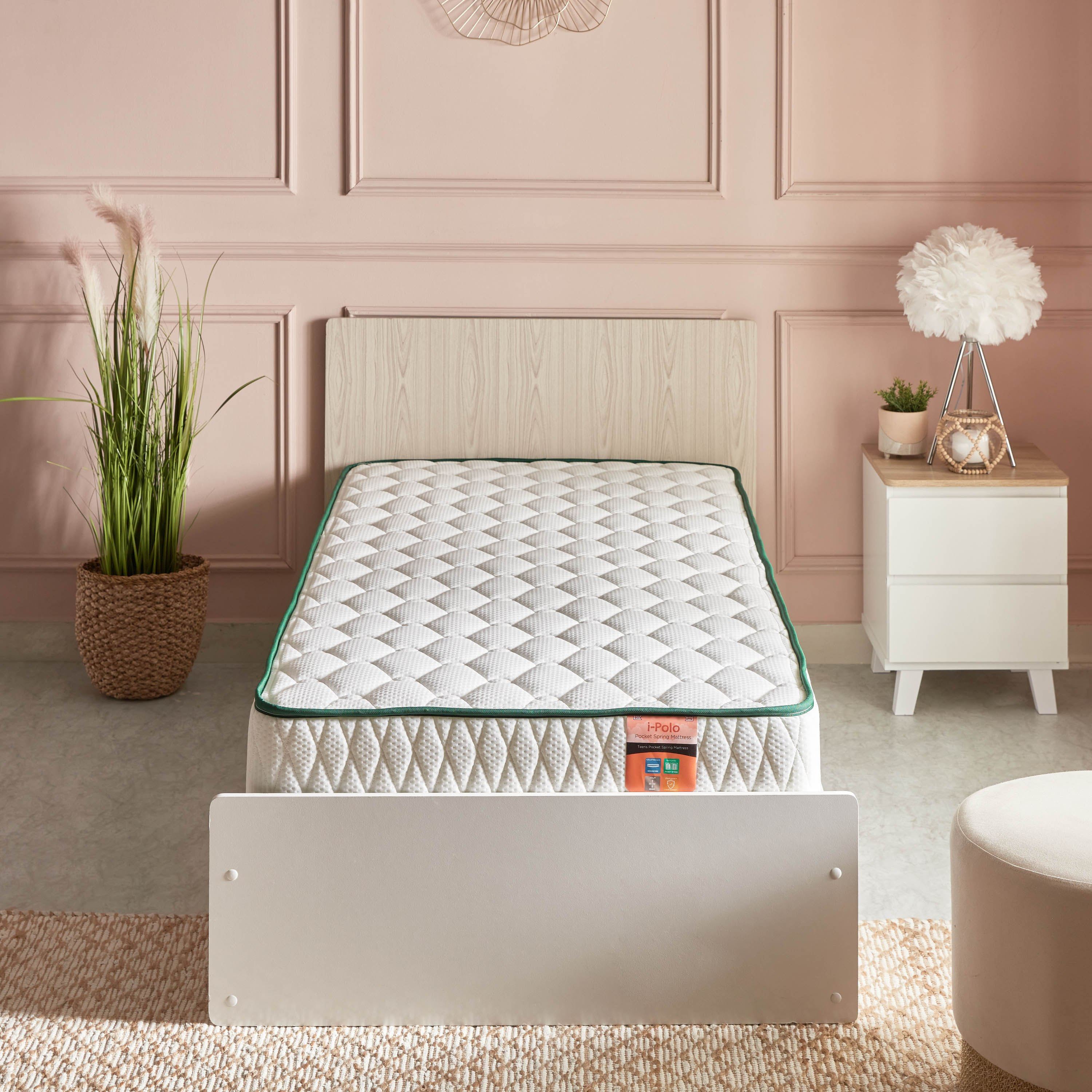 iPolo Pocket Spring Single Mattress - 90x190x25 cm-hbxfurniture-bedroom-mattresses-single-image-3