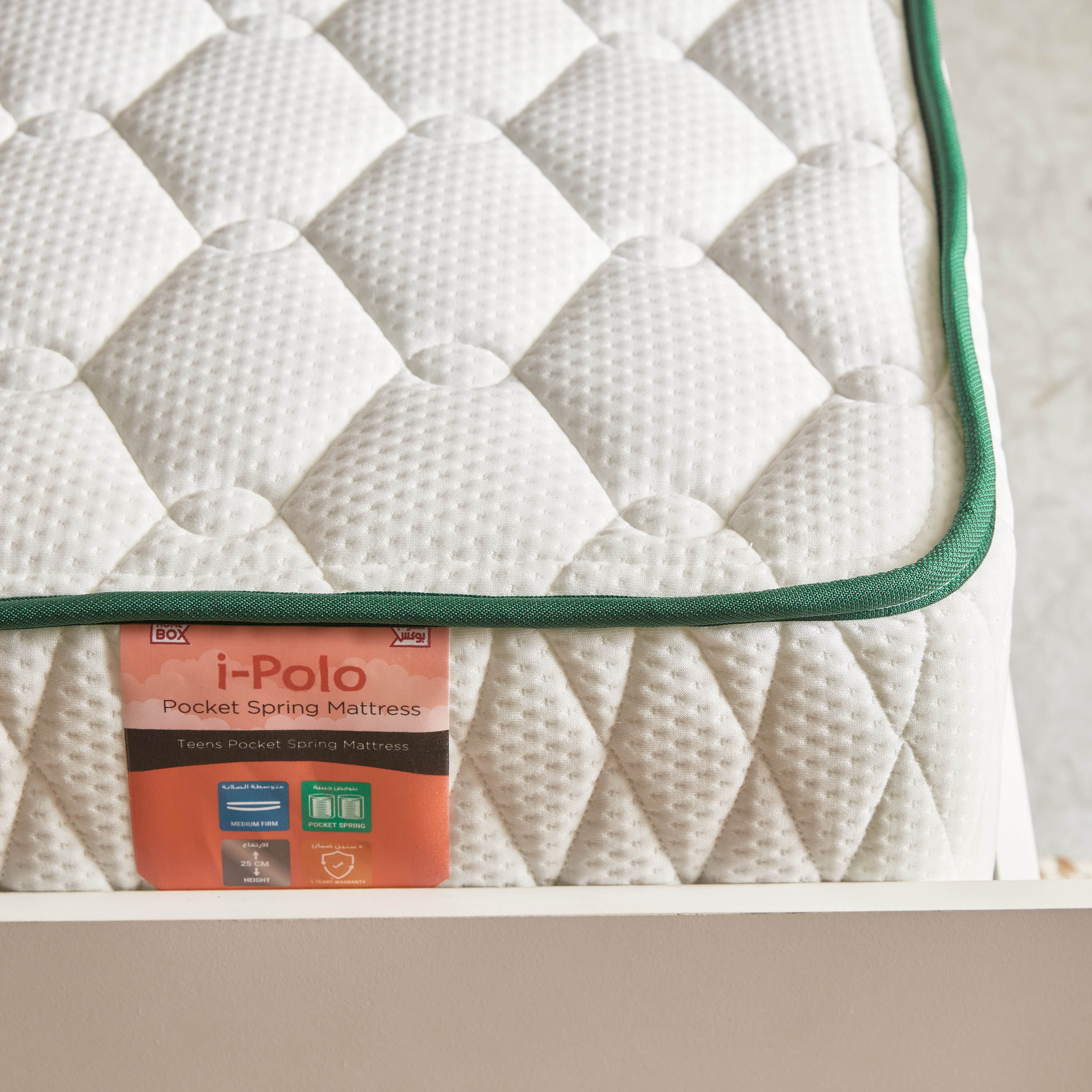 iPolo Pocket Spring Single Mattress - 90x190x25 cm-hbxfurniture-bedroom-mattresses-single-image-9