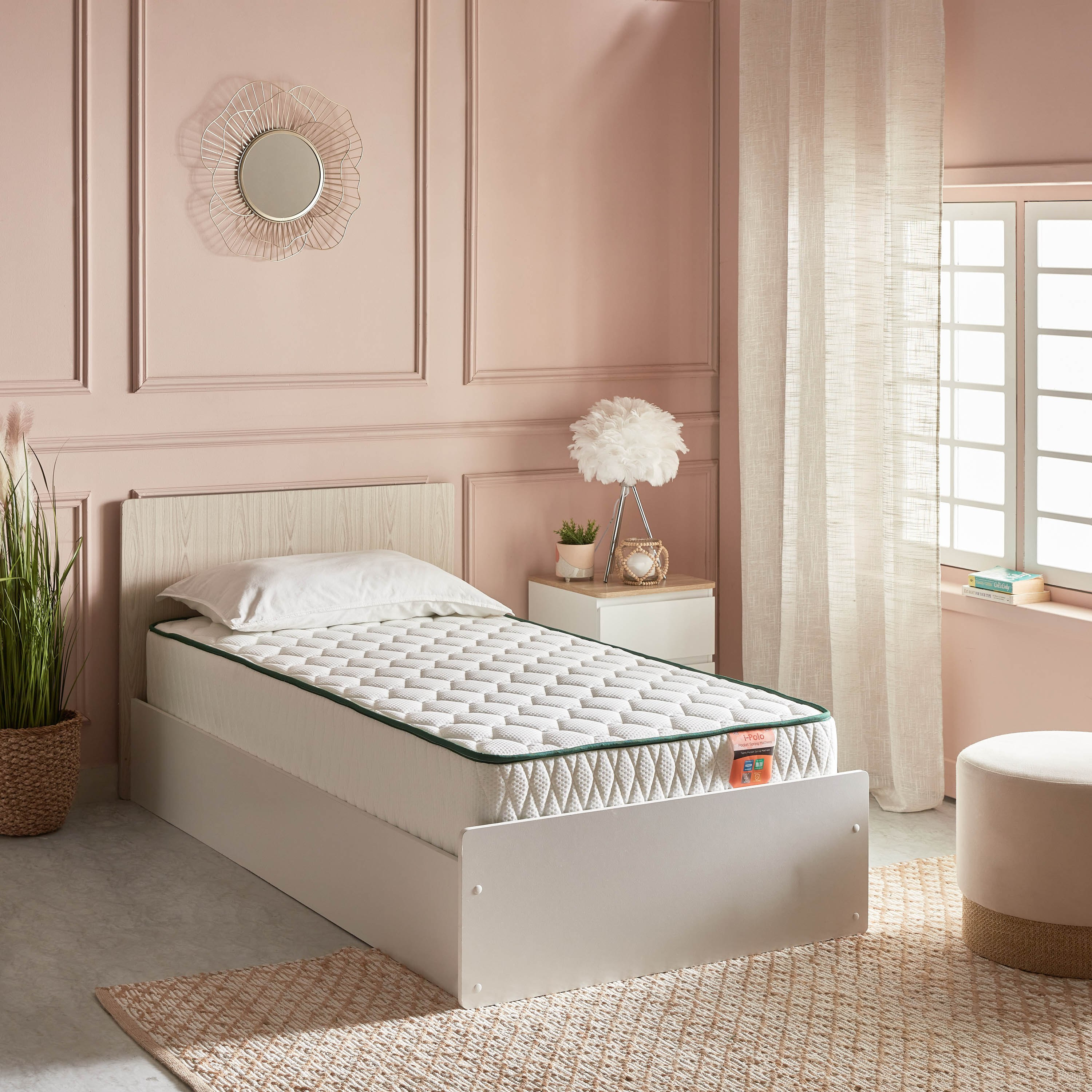 iPolo Pocket Spring Single Mattress - 90x190x25 cm-hbxfurniture-bedroom-mattresses-single-image-11