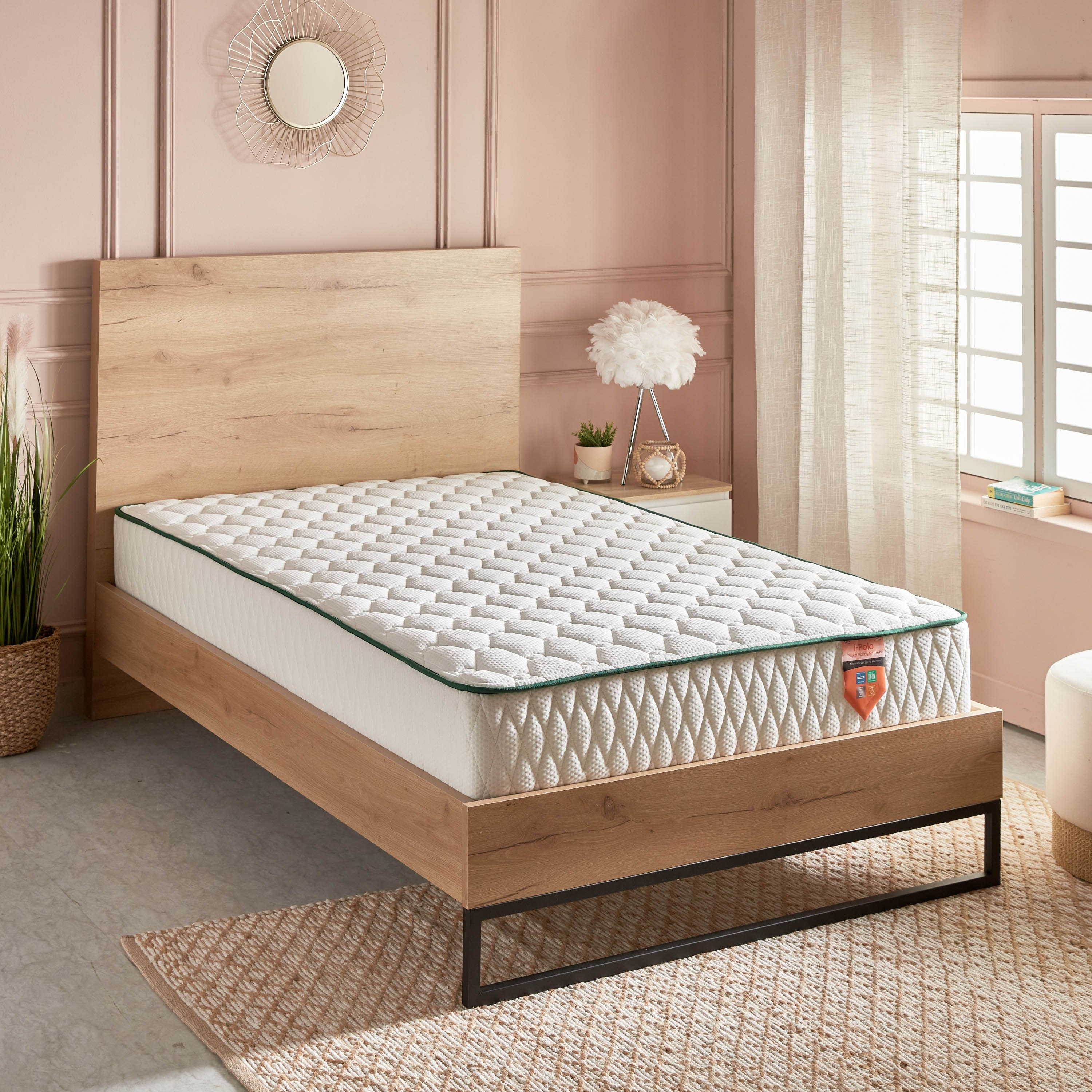 iPolo Pocket Spring Twin Mattress - 120x200x25 cm-hbxfurniture-mattresses-twin-image-2