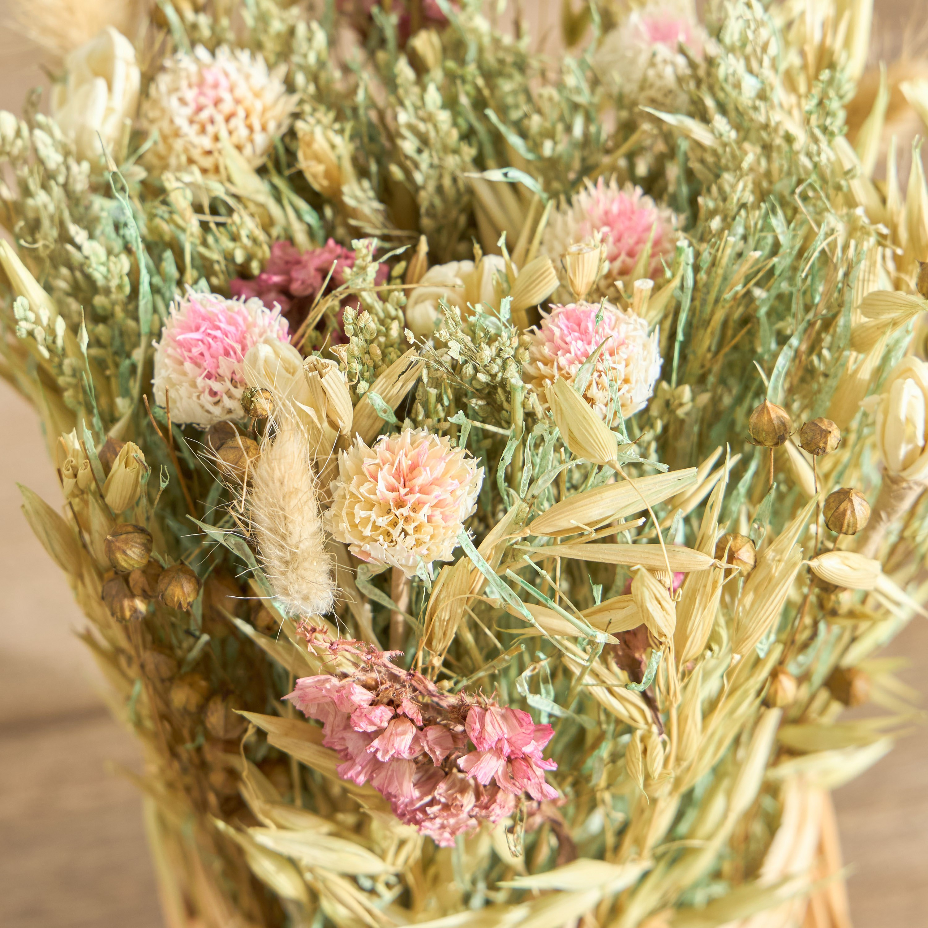 Miley Flower Arrangement in Bamboo Basket - 15 cm-hbxdecorandfurnishings-homeaccessories-artificialflowersandplants-image-2