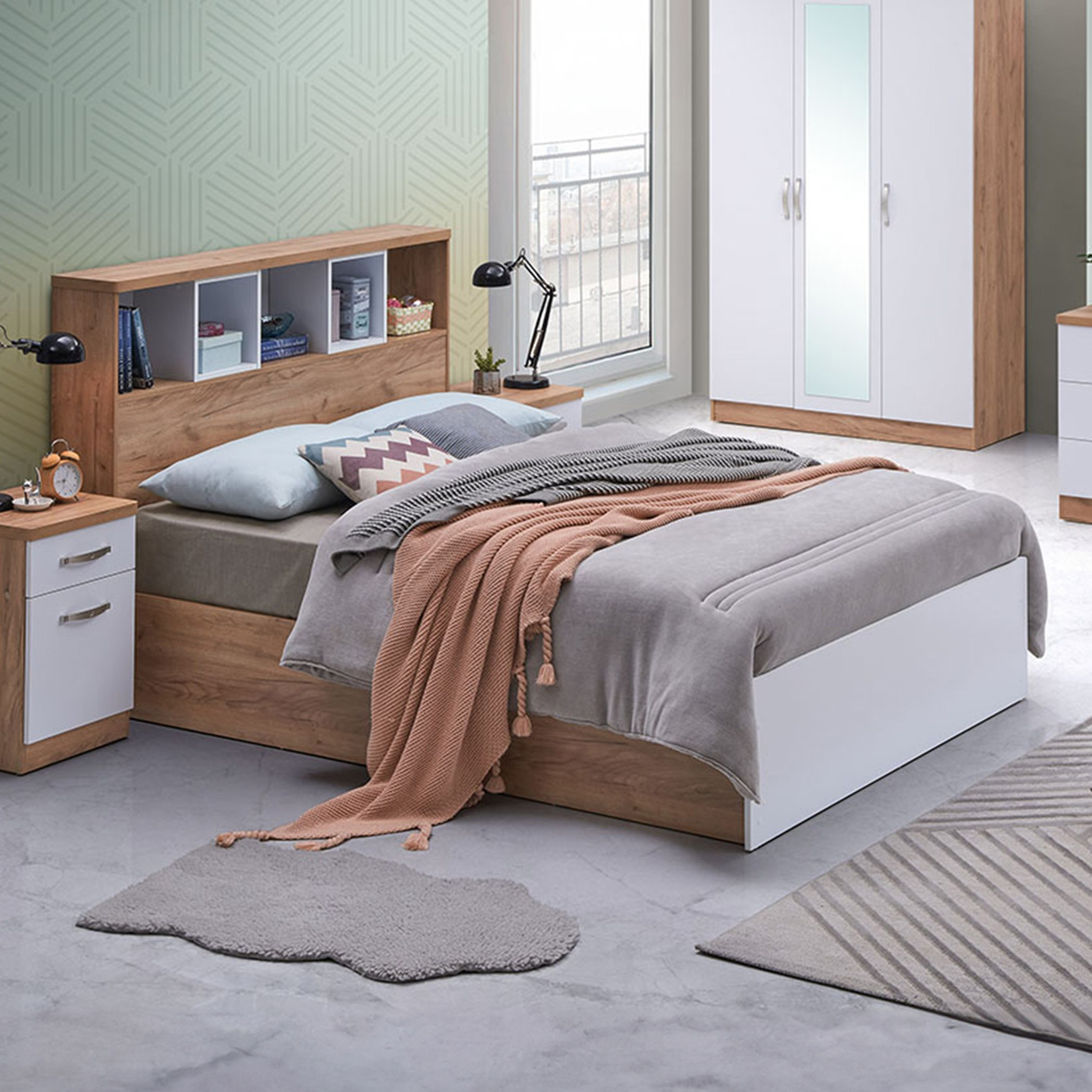 سرير توين مع لوح رأسي بمساحة  تخزين - جونو من موڤو - 120x200 سم-hbxbedroom-bedsandbedsets-beds-twin-image-1