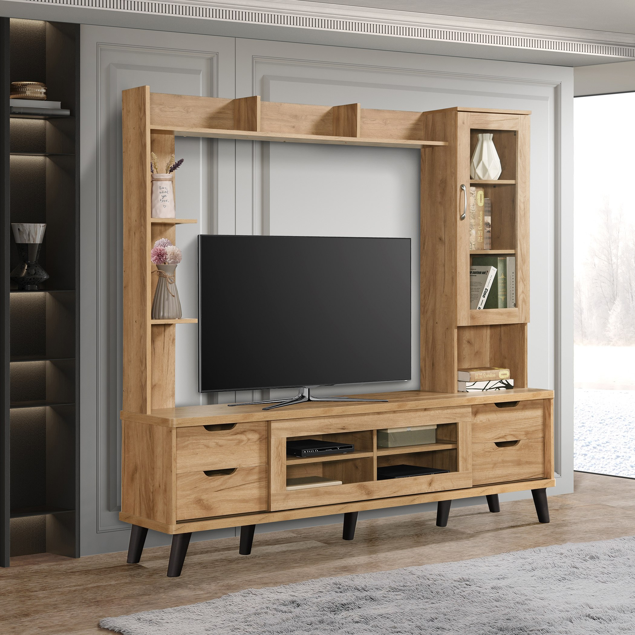 Nakity Wall Unit for TVs up to 55 inches-hbxlivingroom-mediaunitsandstorage-wallunits-image-1