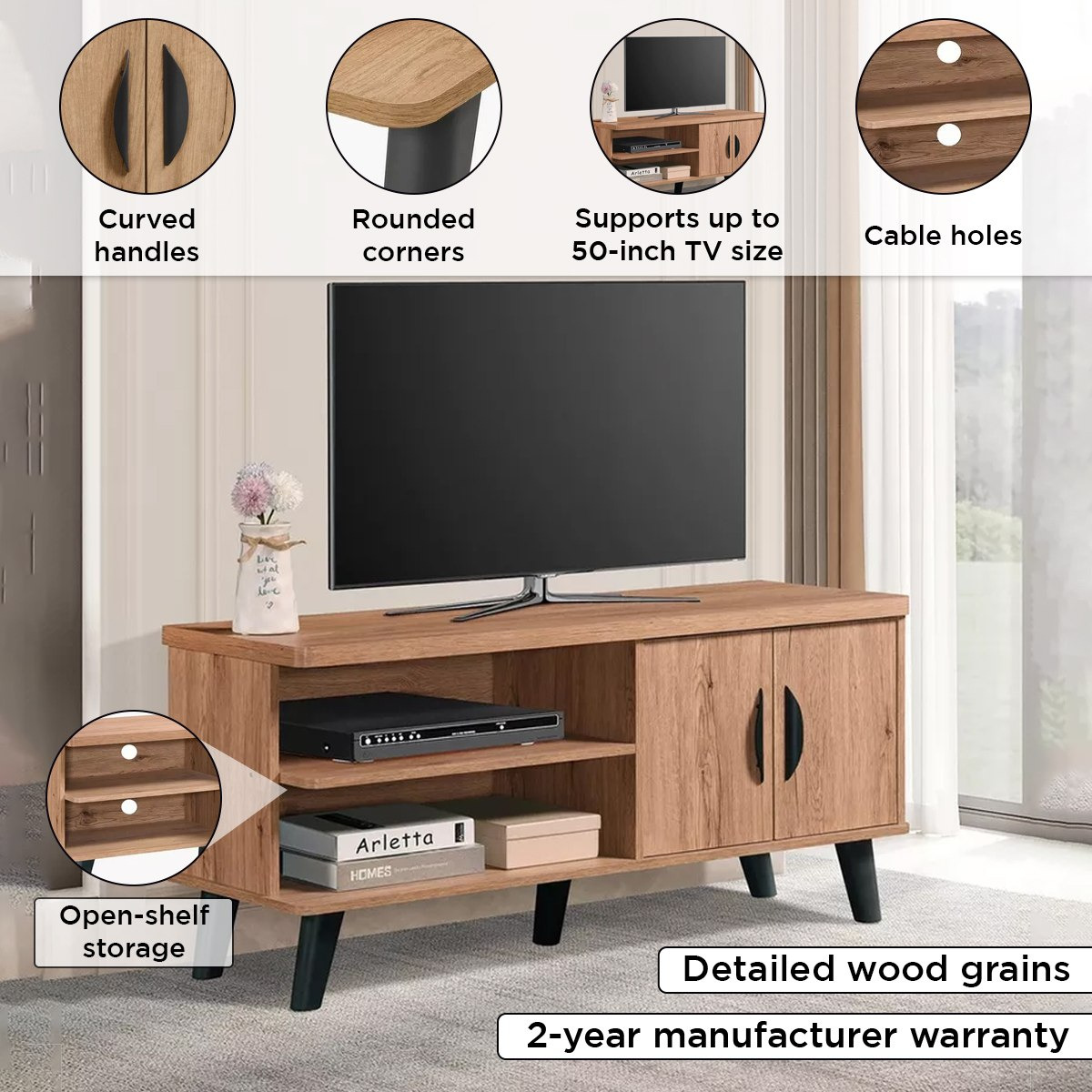 Edmond Willy 1.2 Metre TV Unit for TVs up to 50 inches-hbxlivingroom-mediaunitsandstorage-tvunits-image-4