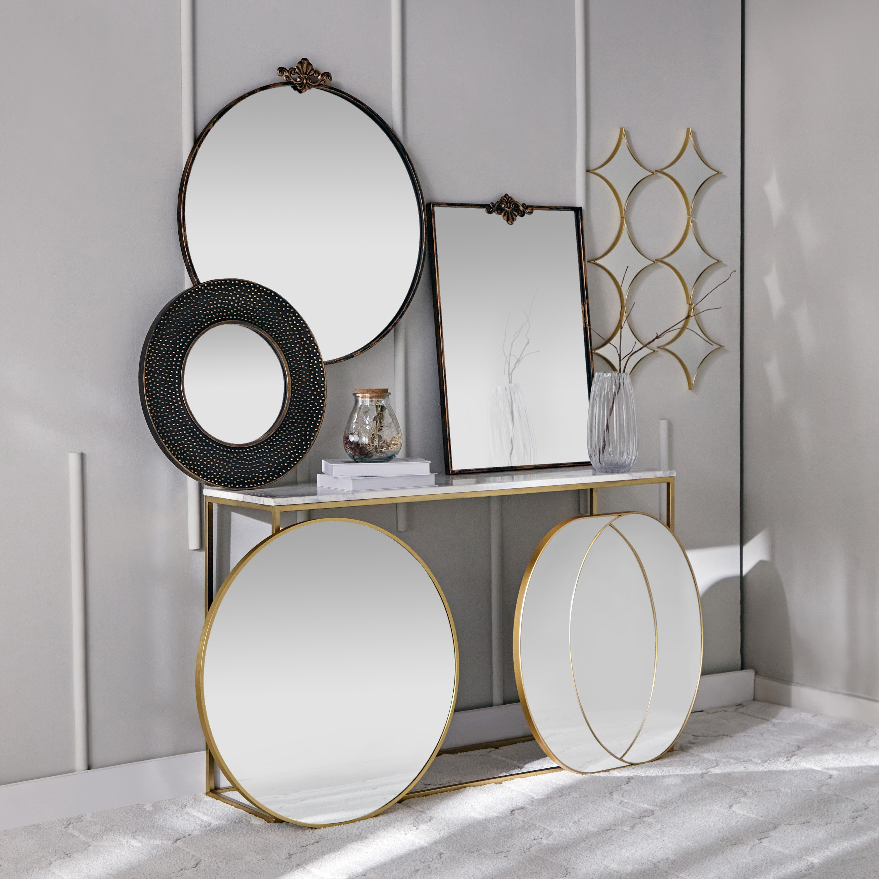 مرآة معدنية مستديرة من أنجليس - 70x70x2.7 سم-hbxhomeware-hbxdecorandfurnishings-image-4