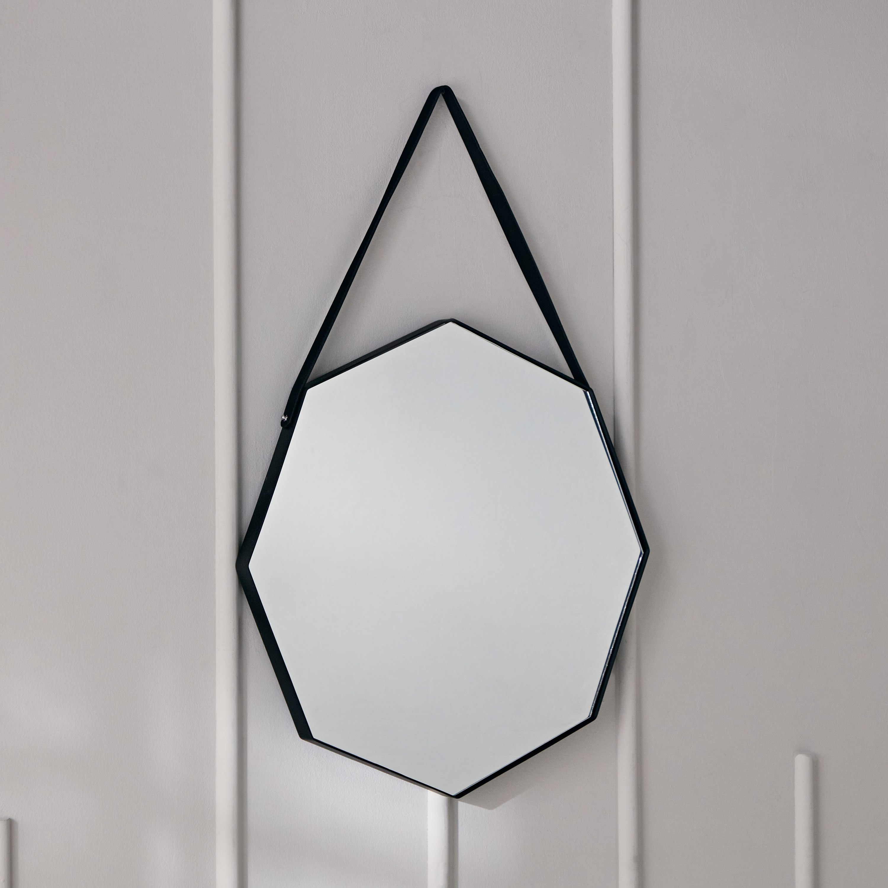 Angelus Metal Mirror with Belt - 61x61x3 cm-hbxhomeware-hbxdecorandfurnishings-image-1