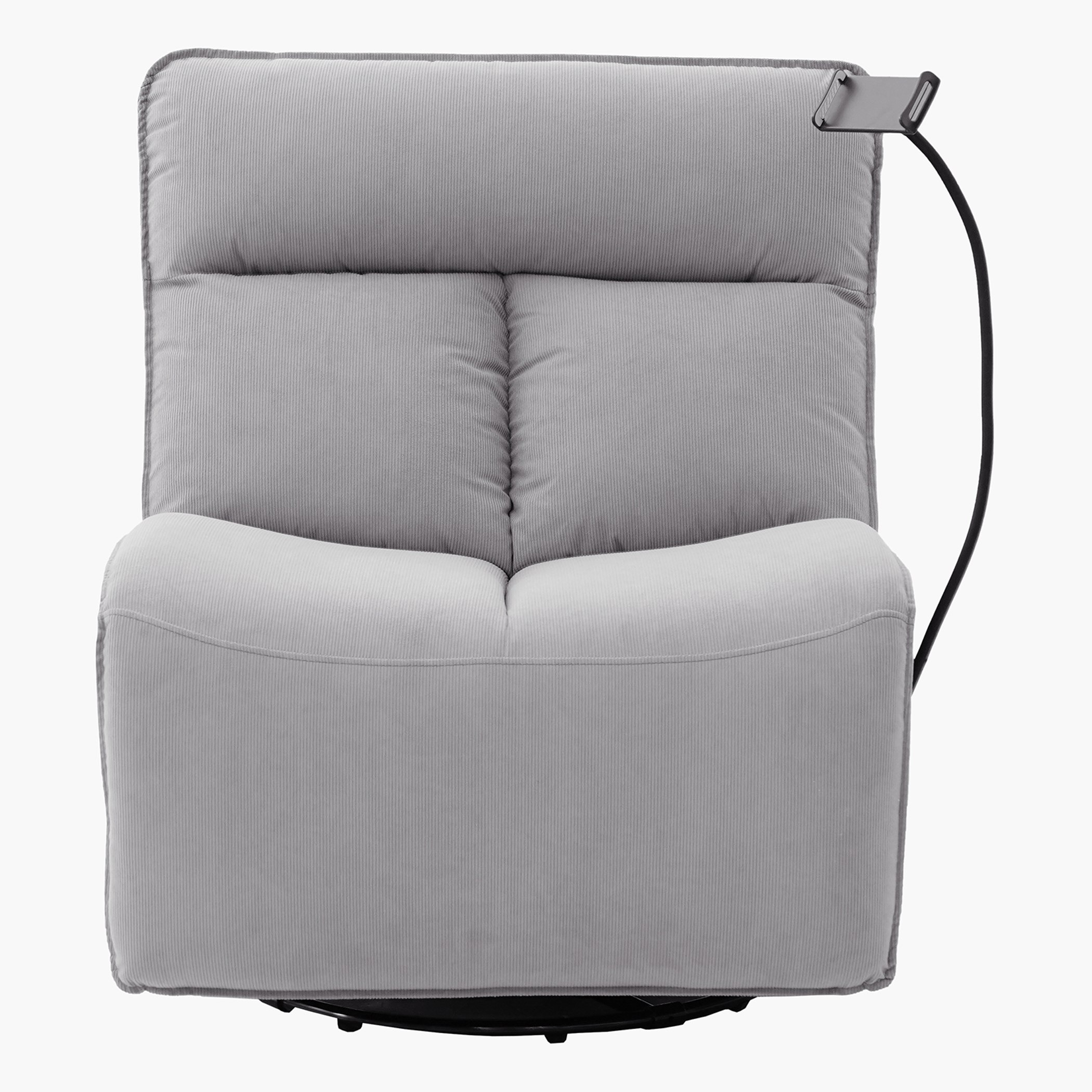 كرسي استرخاء للألعاب دوّار وهزّاز قابل للضبط بمساند ذراعين وحامل من دودو-hbxfurniture-sofasandarmchairs-reclinersofas-image-2