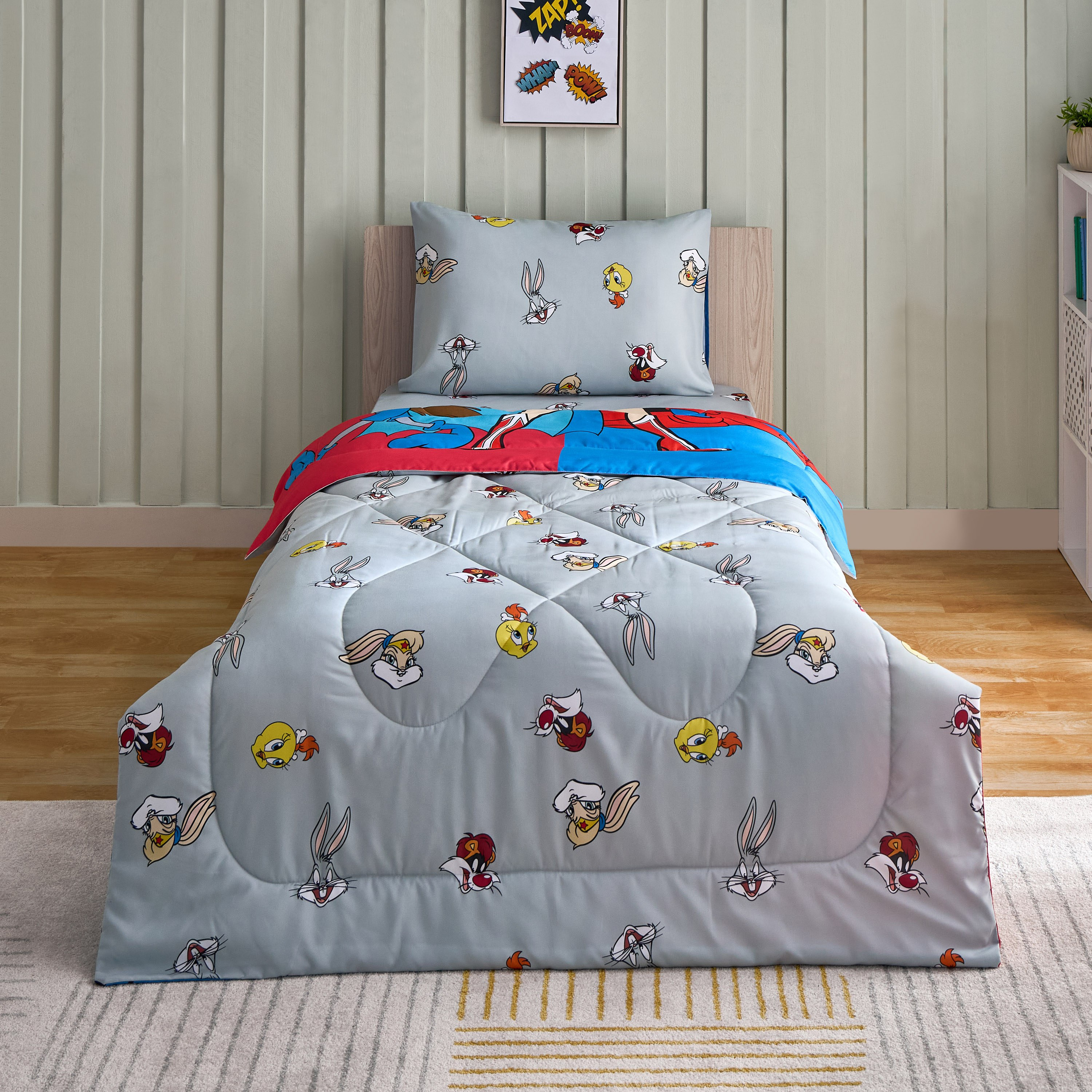 طقم لحاف فردي قطعتين من لوني تونز - 135x220 سم-hbxhomeware-hbxkidsandyouth-image-3