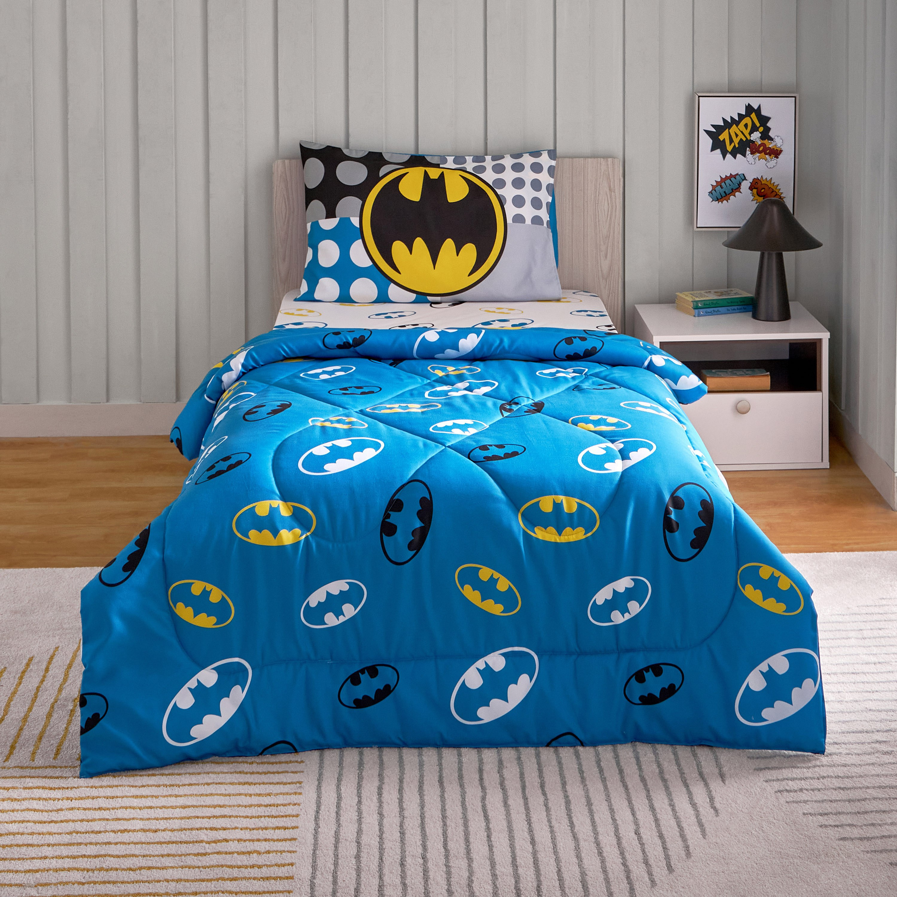 Batman 2-Piece Single Comforter Set - 135x220 cm-hbxhomeware-hbxkidsandyouth-image-3