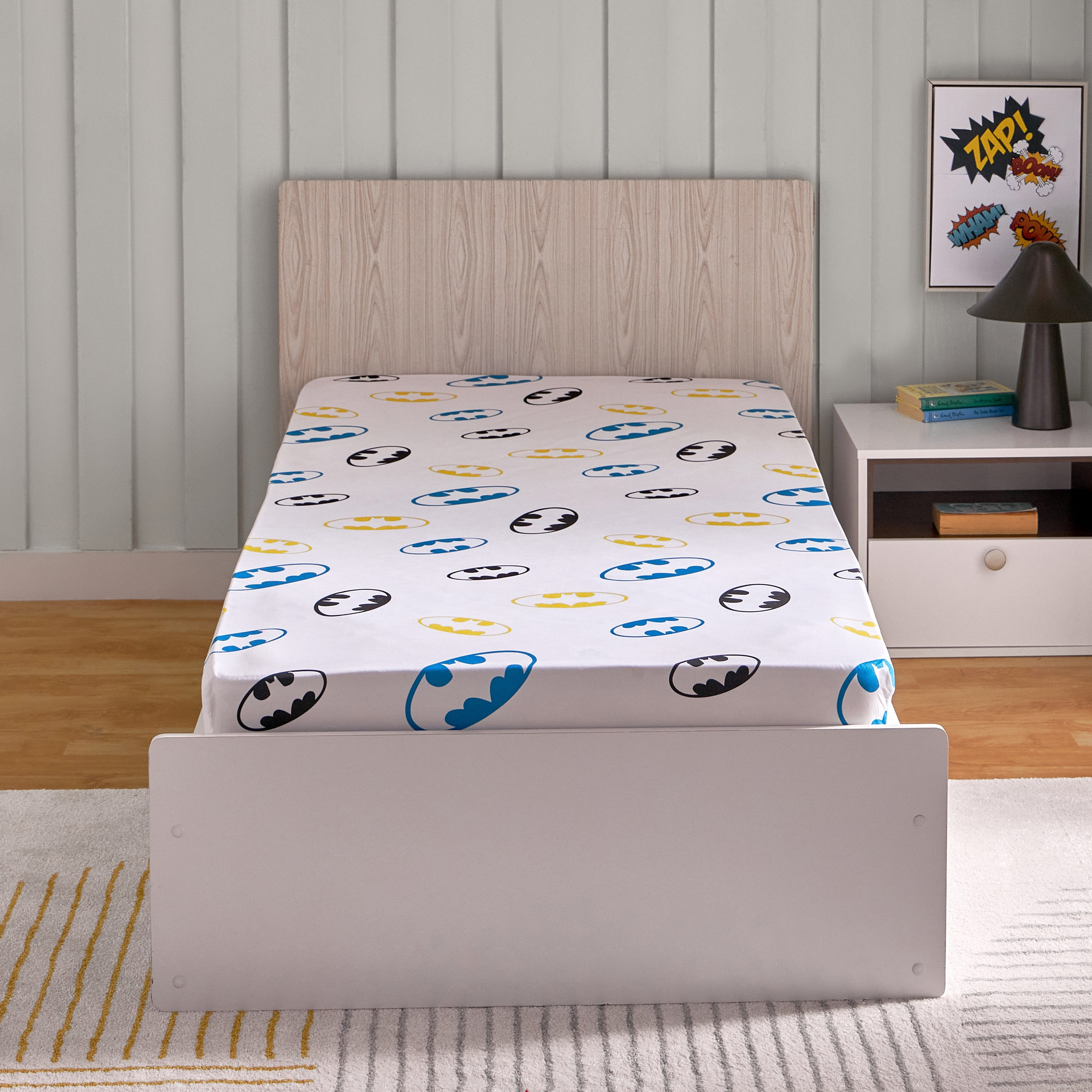 شرشف مطاطي فردي من باتمان- 90x200+25 سم-hbxhomeware-hbxkidsandyouth-image-2