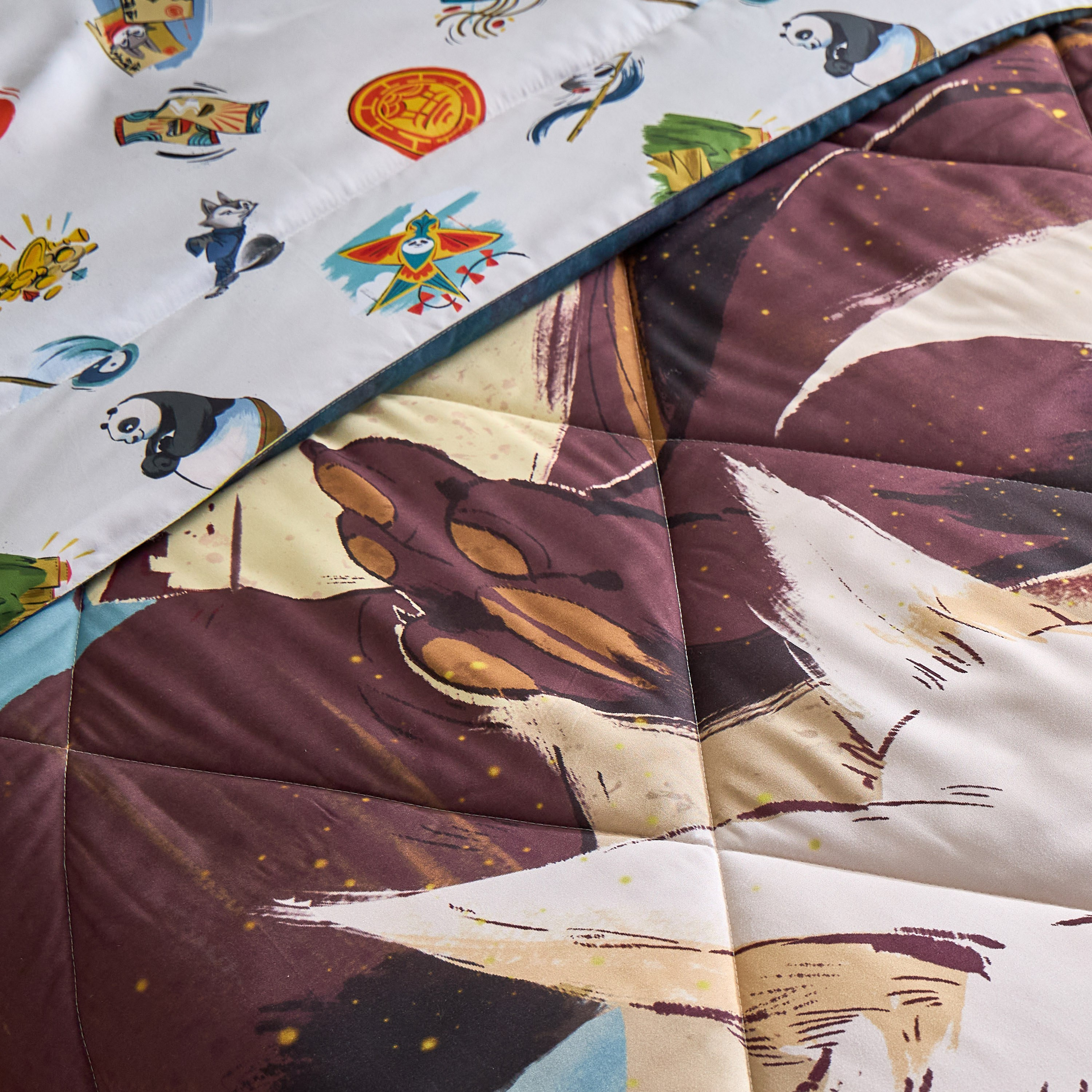 طقم لحاف فردي قطعتين كونغ فو باندا- 135x220 سم-hbxhomeware-hbxkidsandyouth-image-7