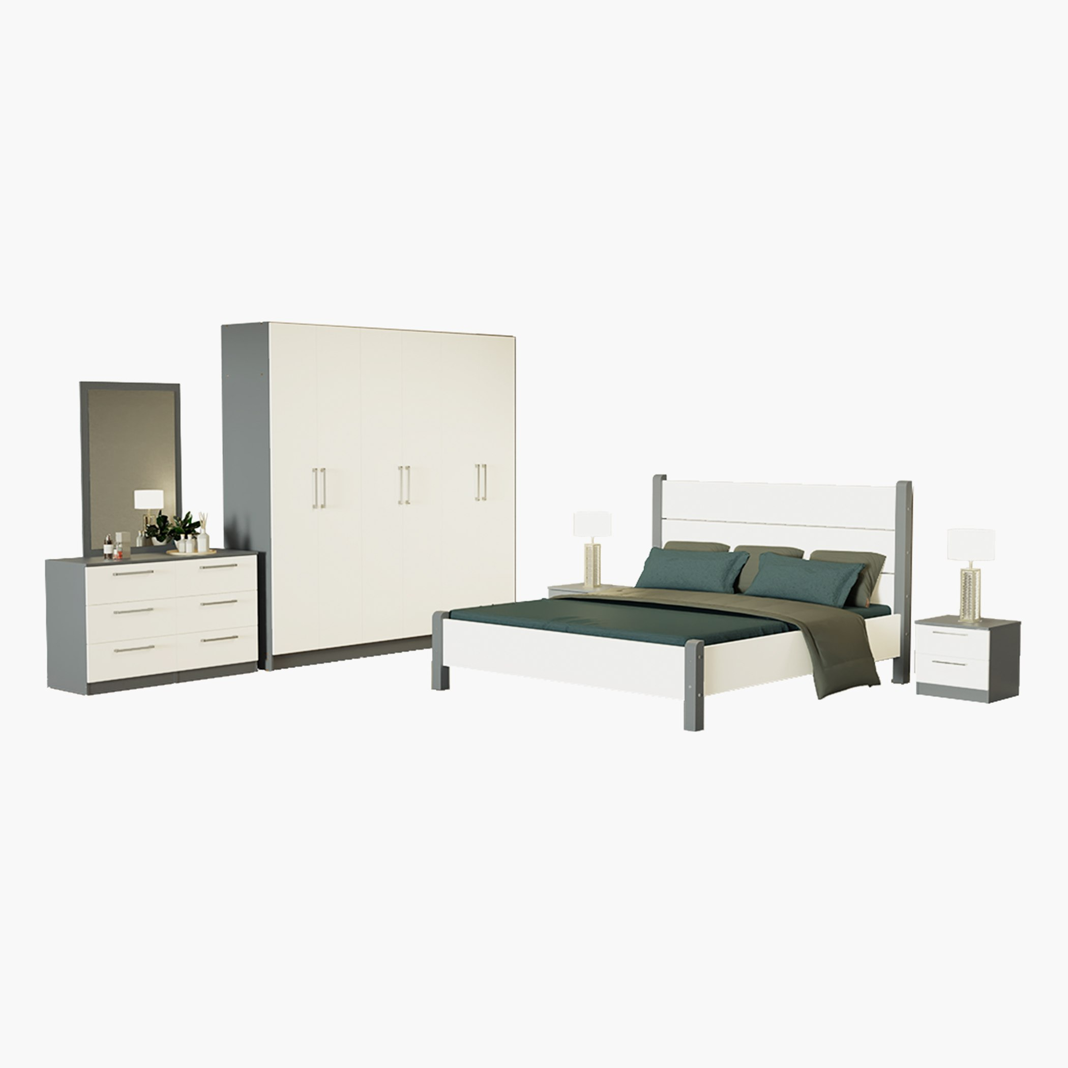 طقم غرفة نوم كينج 5 قطع - فيجو من موڤو - 180×200 سم-hbxbedroom-bedsandbedsets-bedroomsets-king-image-23