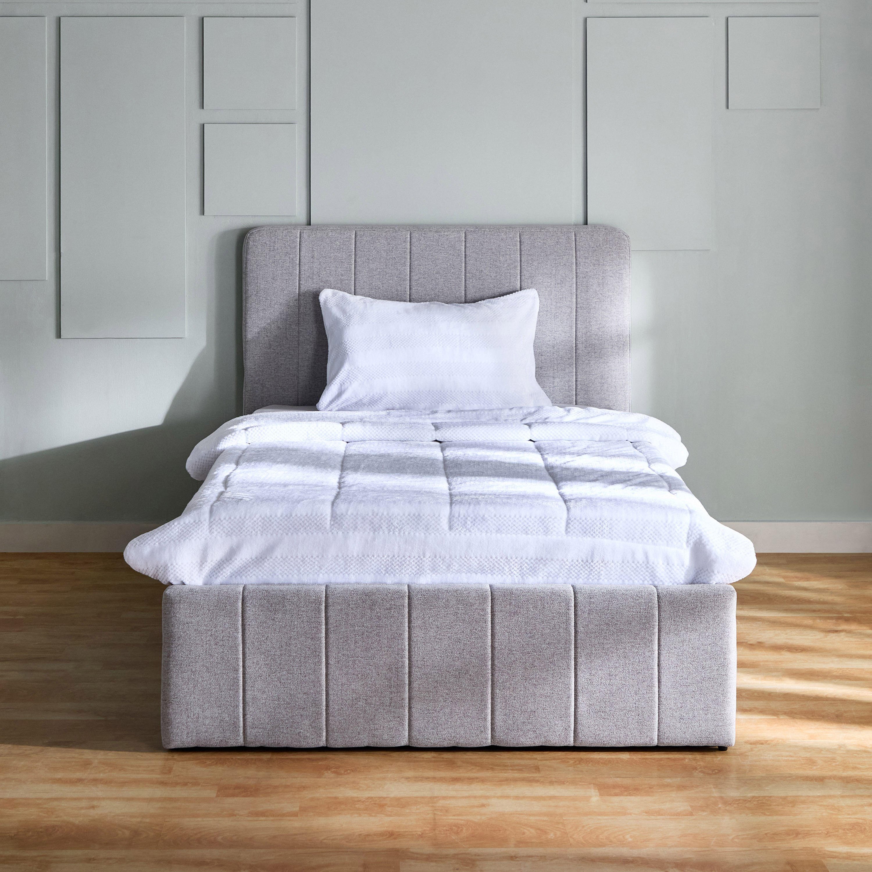 سرير توين بمساحة تخزين هيدروليكية ذكية من باتار ليون - 120x200 سم-hbxbedroom-bedsandbedsets-upholsteredbeds-twin-image-2