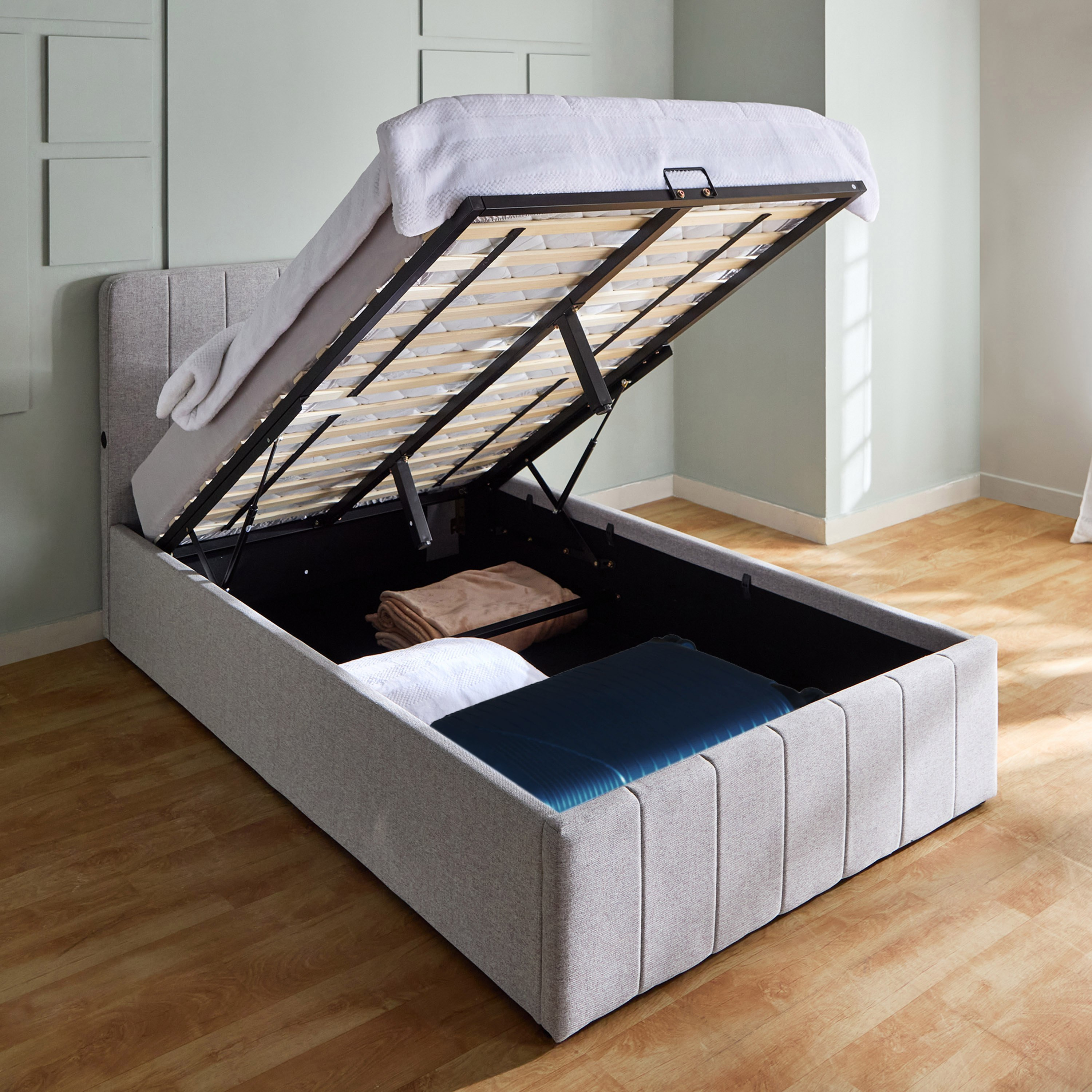 سرير توين بمساحة تخزين هيدروليكية ذكية من باتار ليون - 120x200 سم-hbxbedroom-bedsandbedsets-upholsteredbeds-twin-image-8