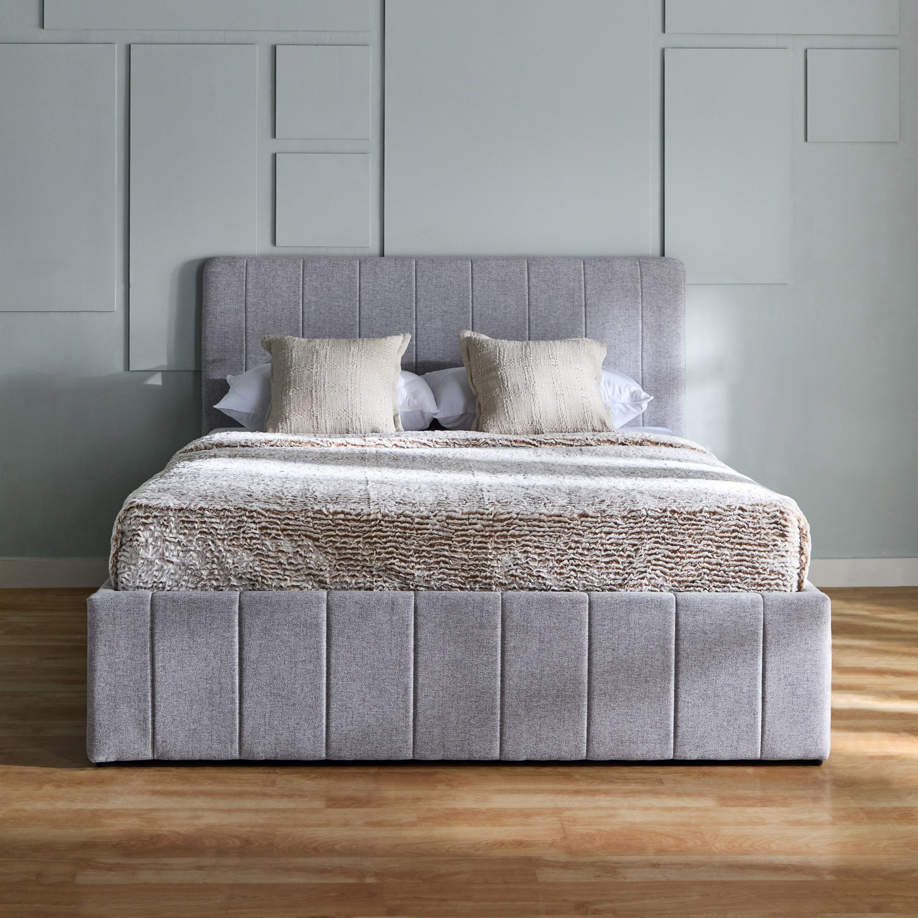 سرير كوين بمساحة تخزين هيدروليكية ذكية من باتار ليون - 150x200 سم-hbxbedroom-bedsandbedsets-beds-queen-image-2