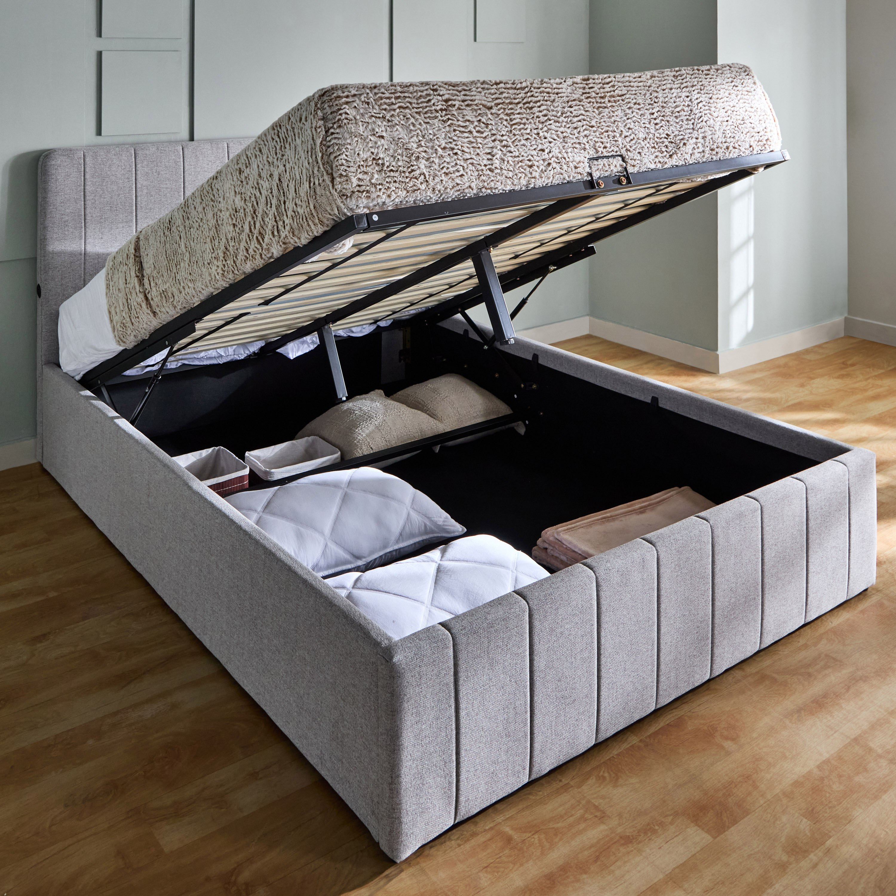 سرير كوين بمساحة تخزين هيدروليكية ذكية من باتار ليون - 150x200 سم-hbxbedroom-bedsandbedsets-beds-queen-image-8
