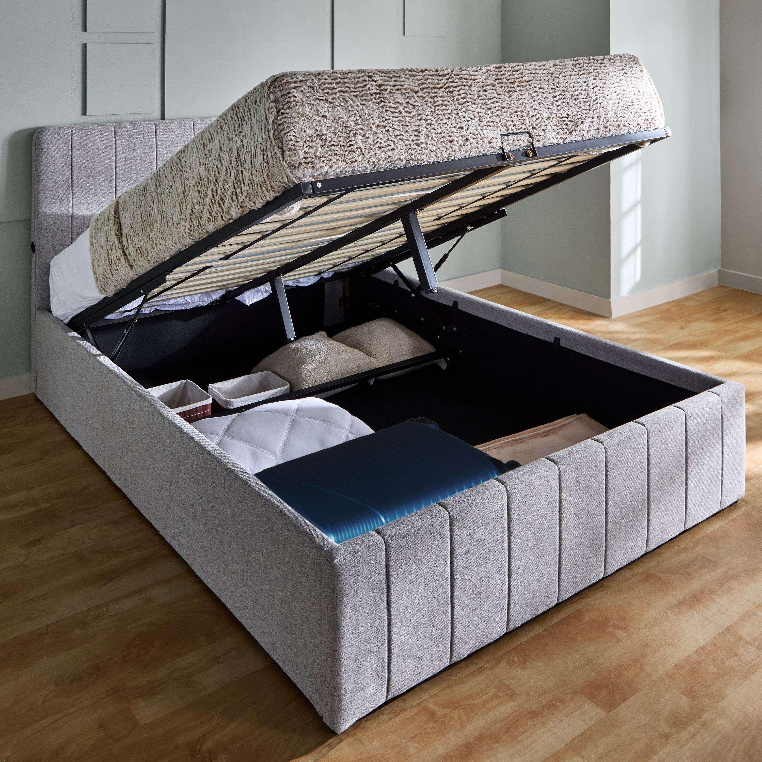 سرير كوين بمساحة تخزين هيدروليكية ذكية من باتار ليون - 150x200 سم-hbxbedroom-bedsandbedsets-beds-queen-image-9