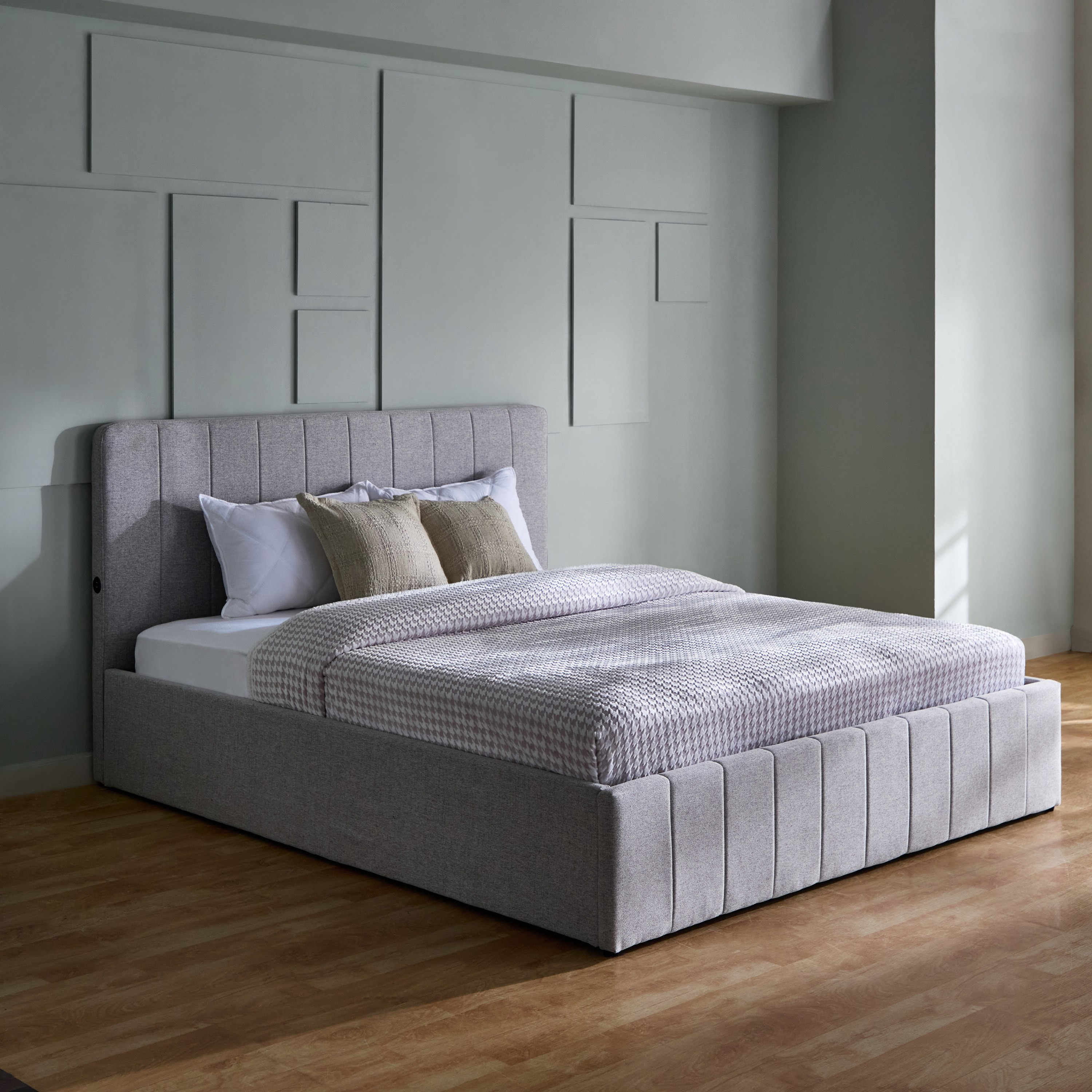 سرير كينج بمساحة تخزين هيدروليكية ذكية من باتار ليون - 180x200 سم-hbxfurniture-bedsandbedsets-beds-king-image-1