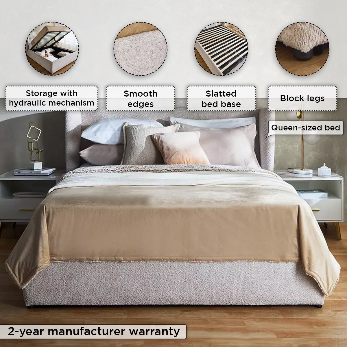 سرير كوين منجد بمساحة تخزين هيدروليكية من بيرل - 150x200 سم-hbxbedroom-bedsandbedsets-beds-queen-image-6