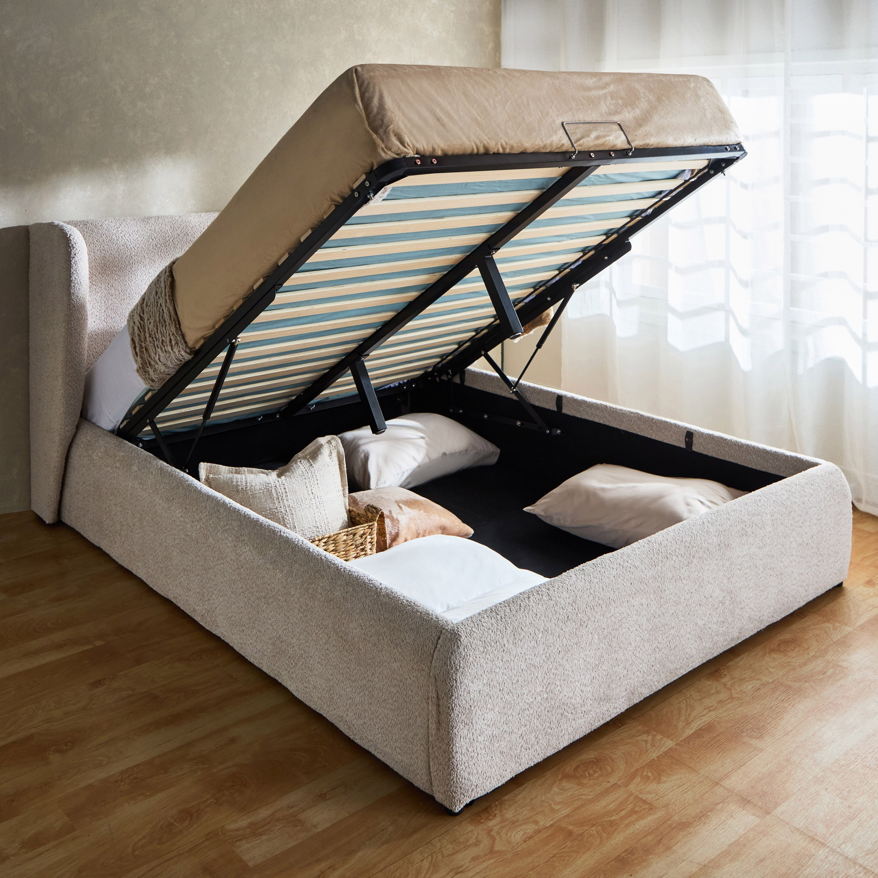 سرير كوين منجد بمساحة تخزين هيدروليكية من بيرل - 150x200 سم-hbxbedroom-bedsandbedsets-beds-queen-image-7